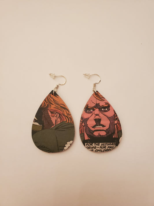 Comic Book Earrings