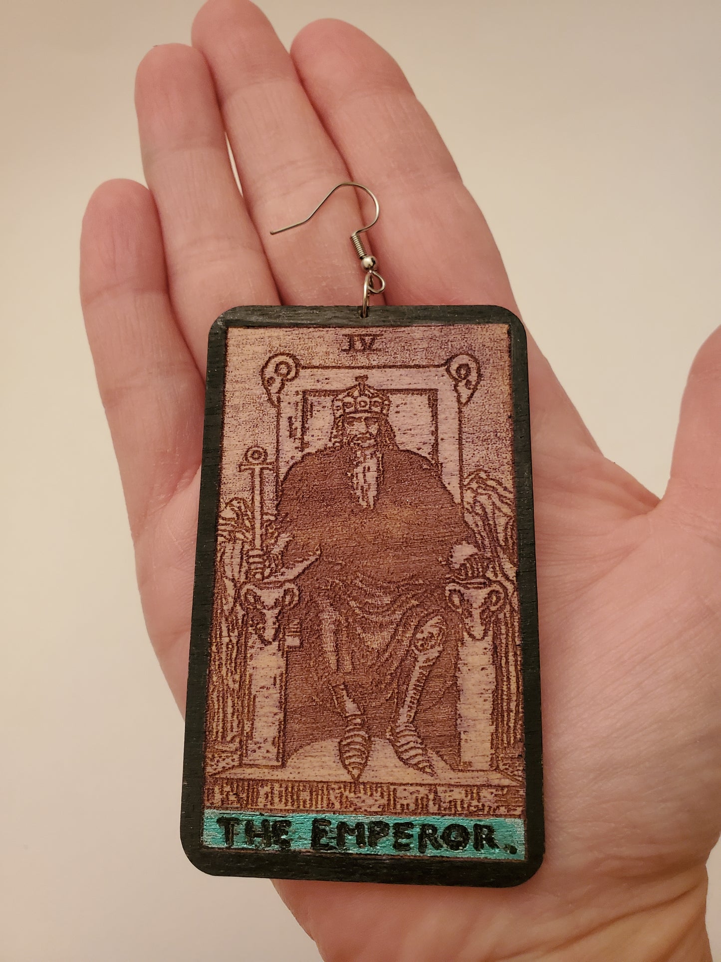 Tarot Card Wood Earrings