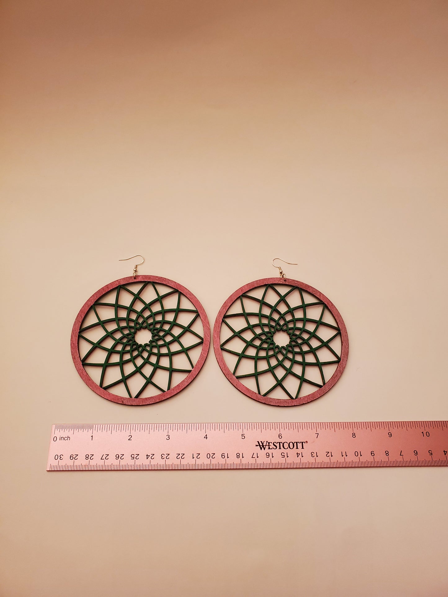 Dream Catcher Wood Earrings