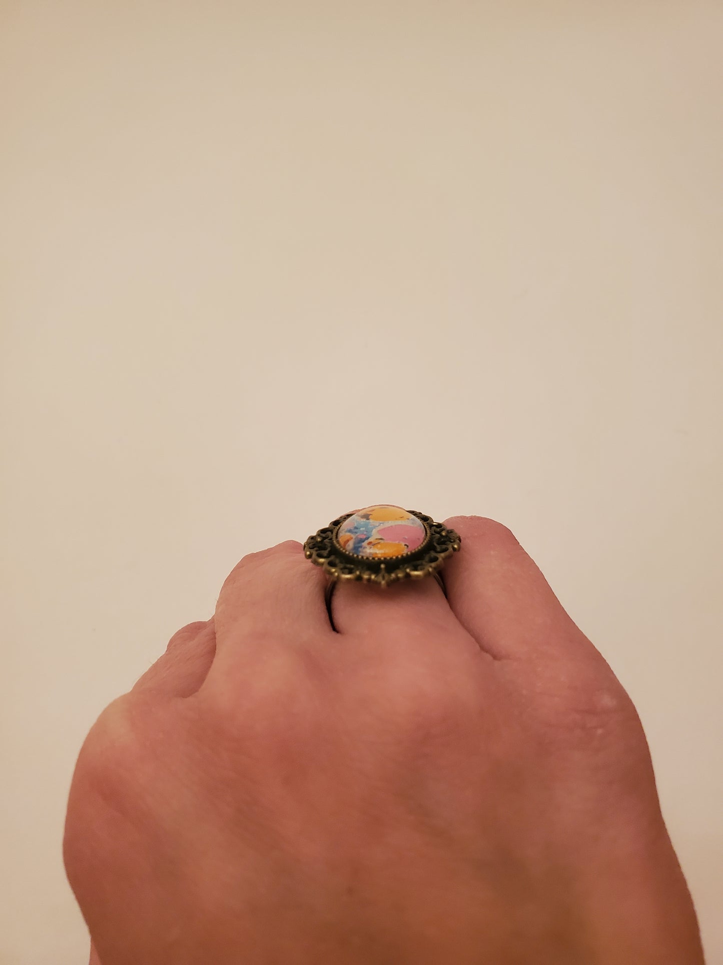 Glass Cabachon Ring