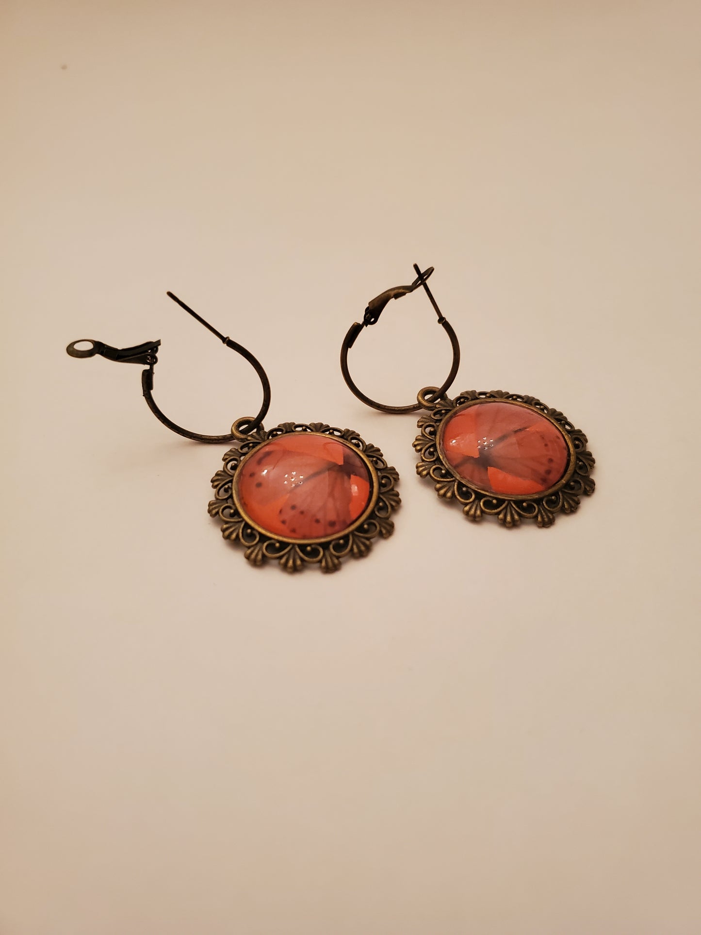 Butterfly Glass Cabachon Earrings