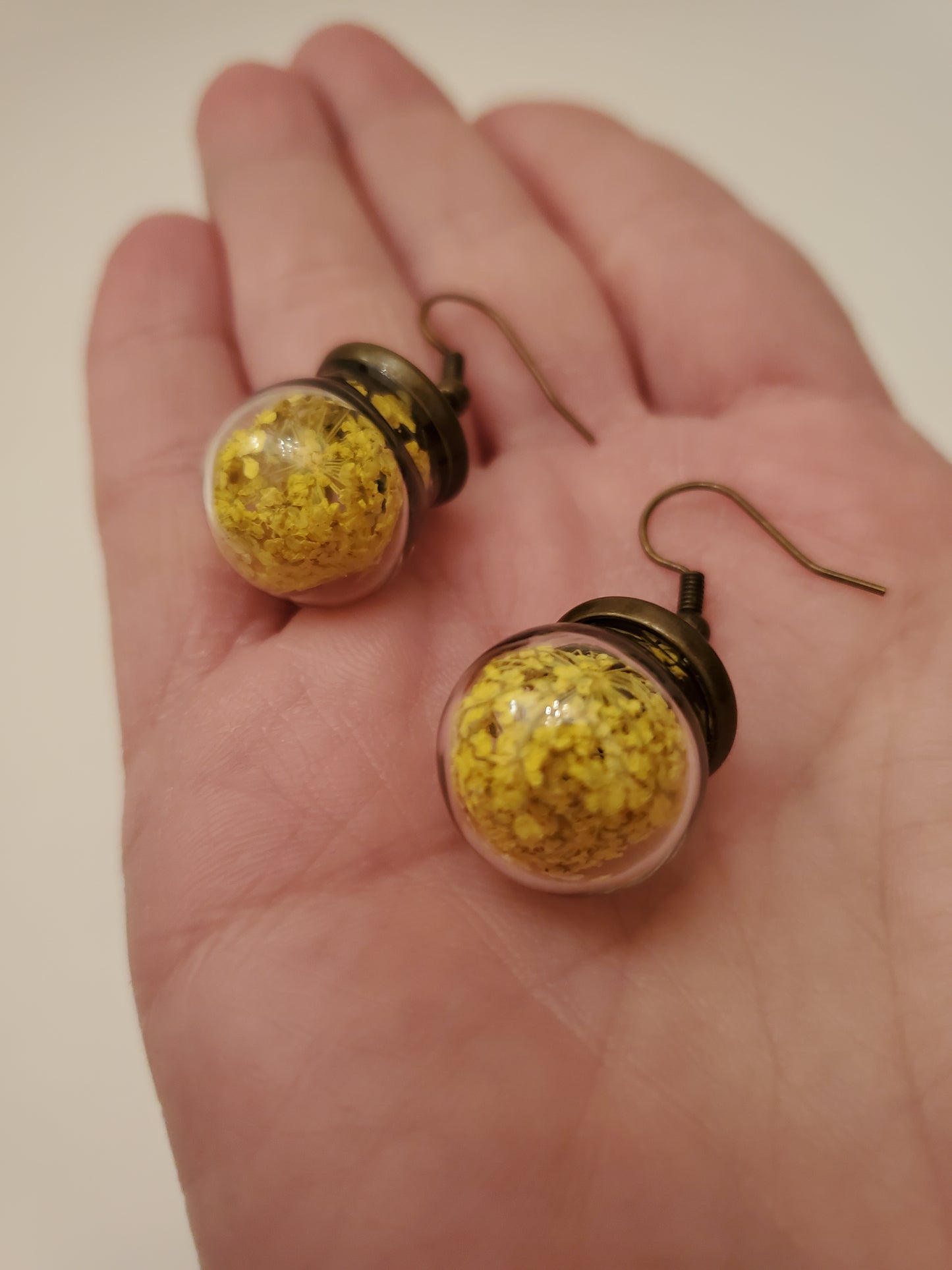 Tiny Glass Jar w/ Dried Flowers