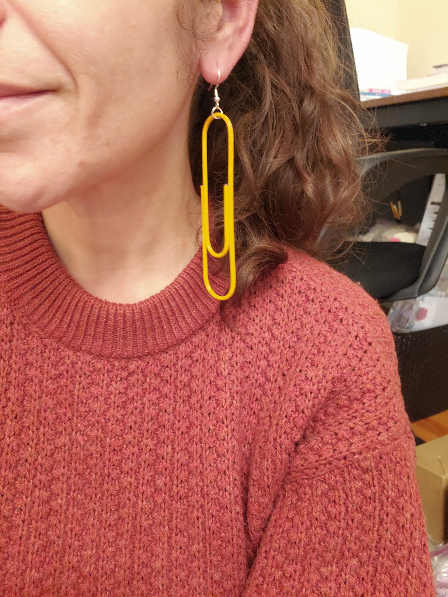 Paper Clip Earrings : Multiple Colors