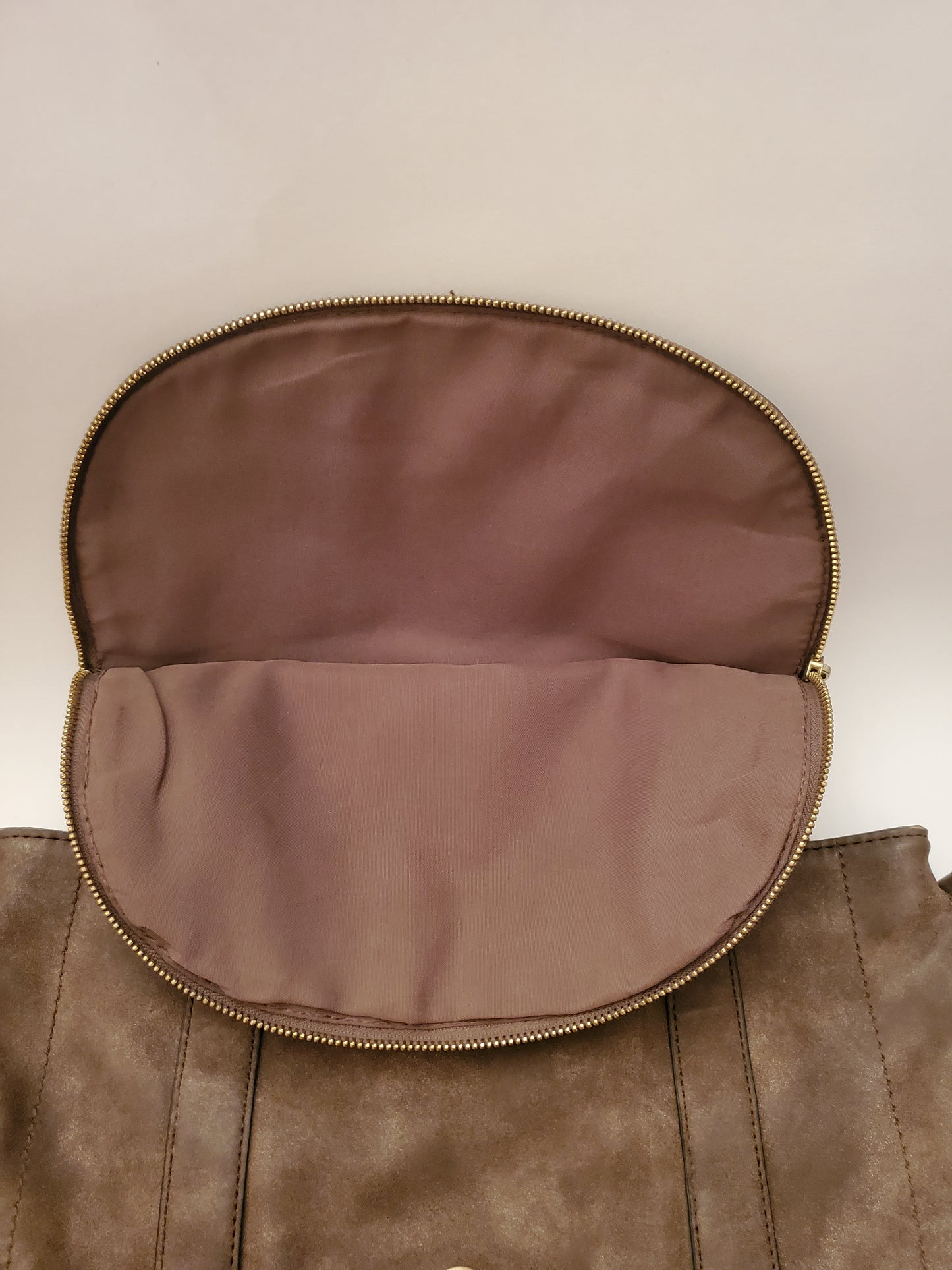 Brown PVC Messenger Bag