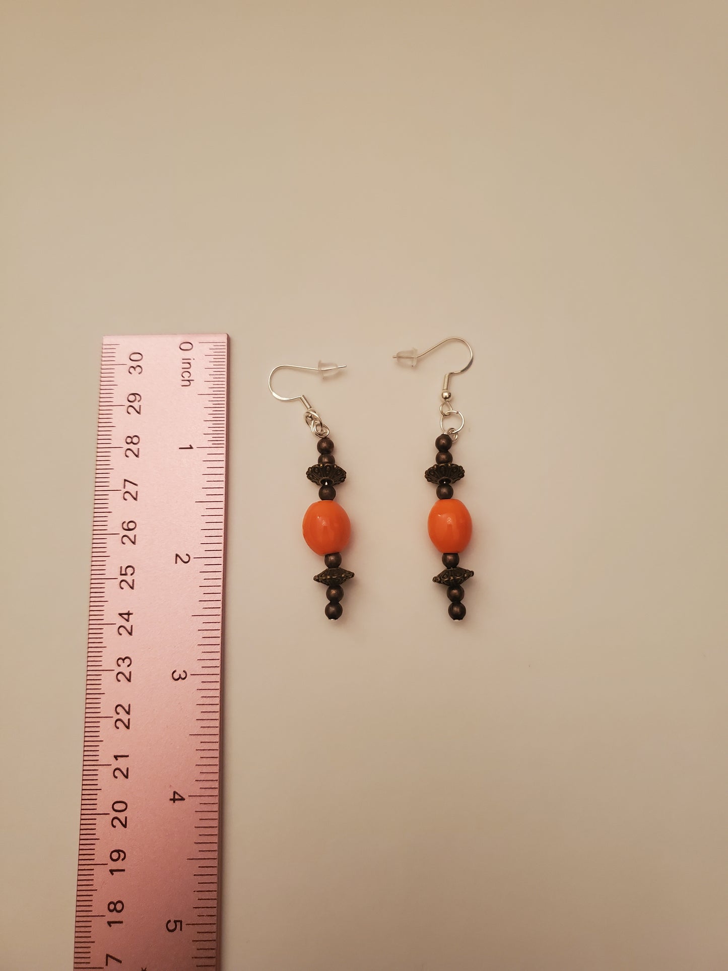 Bronze Beaded Earrings