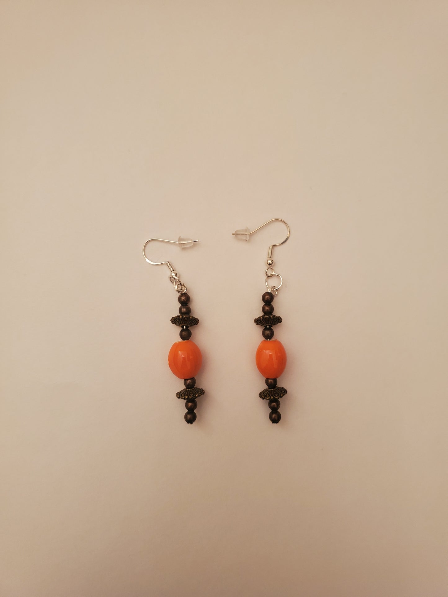 Bronze Beaded Earrings