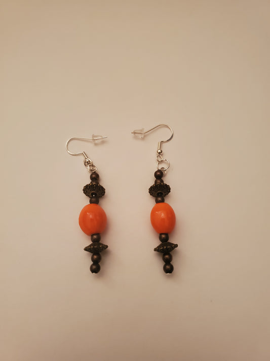 Bronze Beaded Earrings