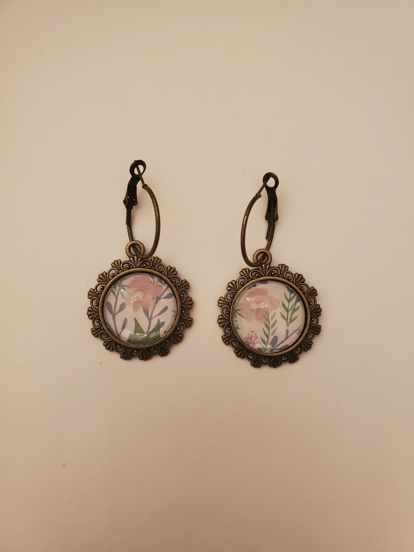 Glass Cabachon Earrings