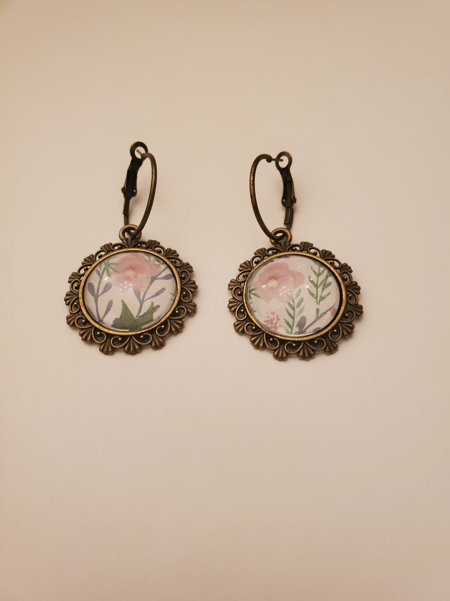 Glass Cabachon Earrings