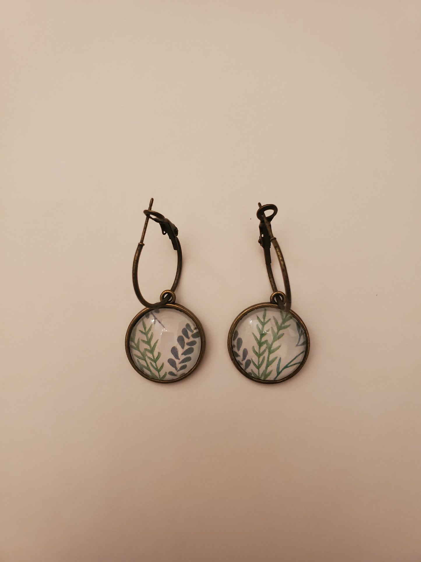 Glass Cabachon Earrings