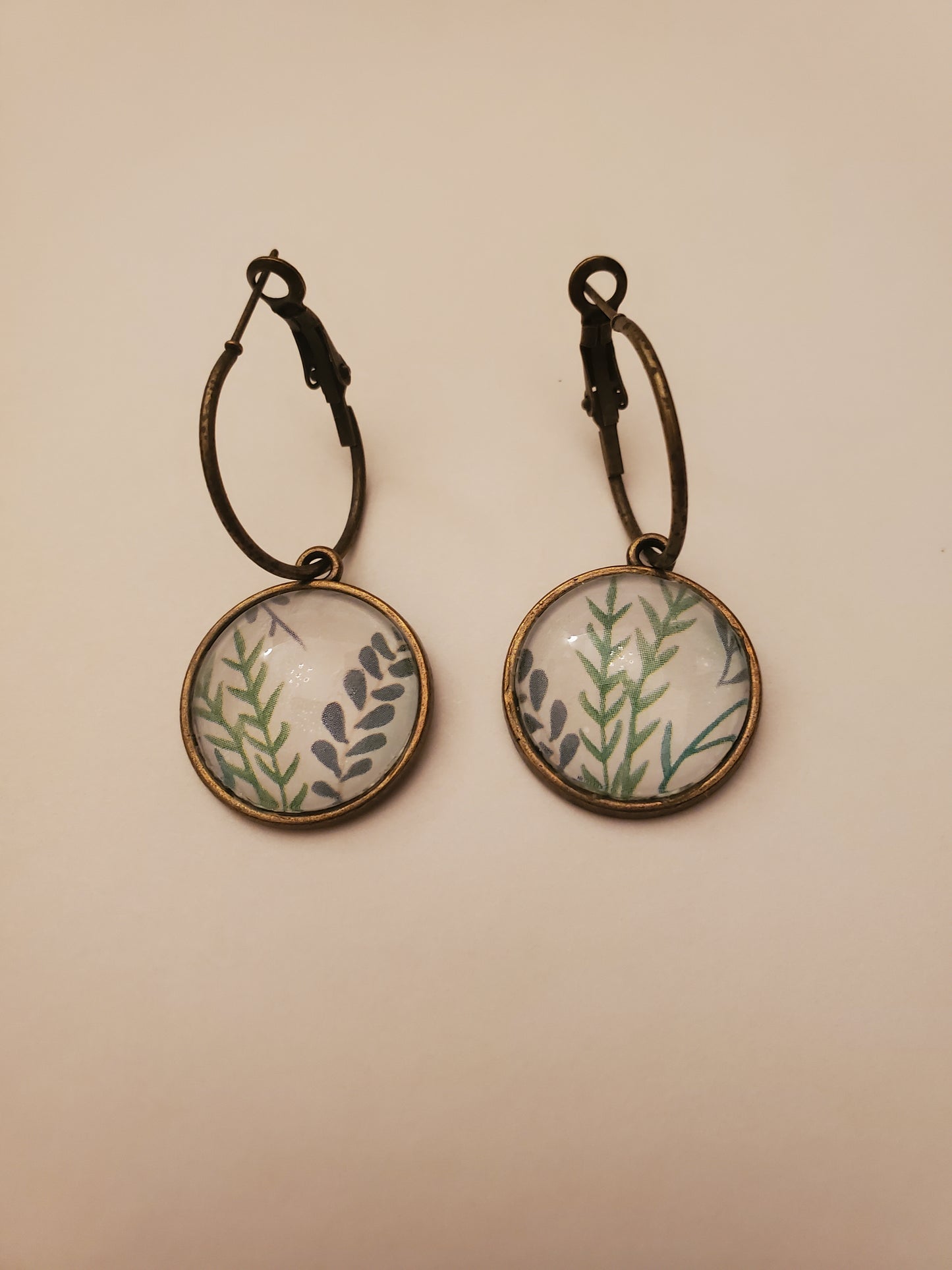 Glass Cabachon Earrings