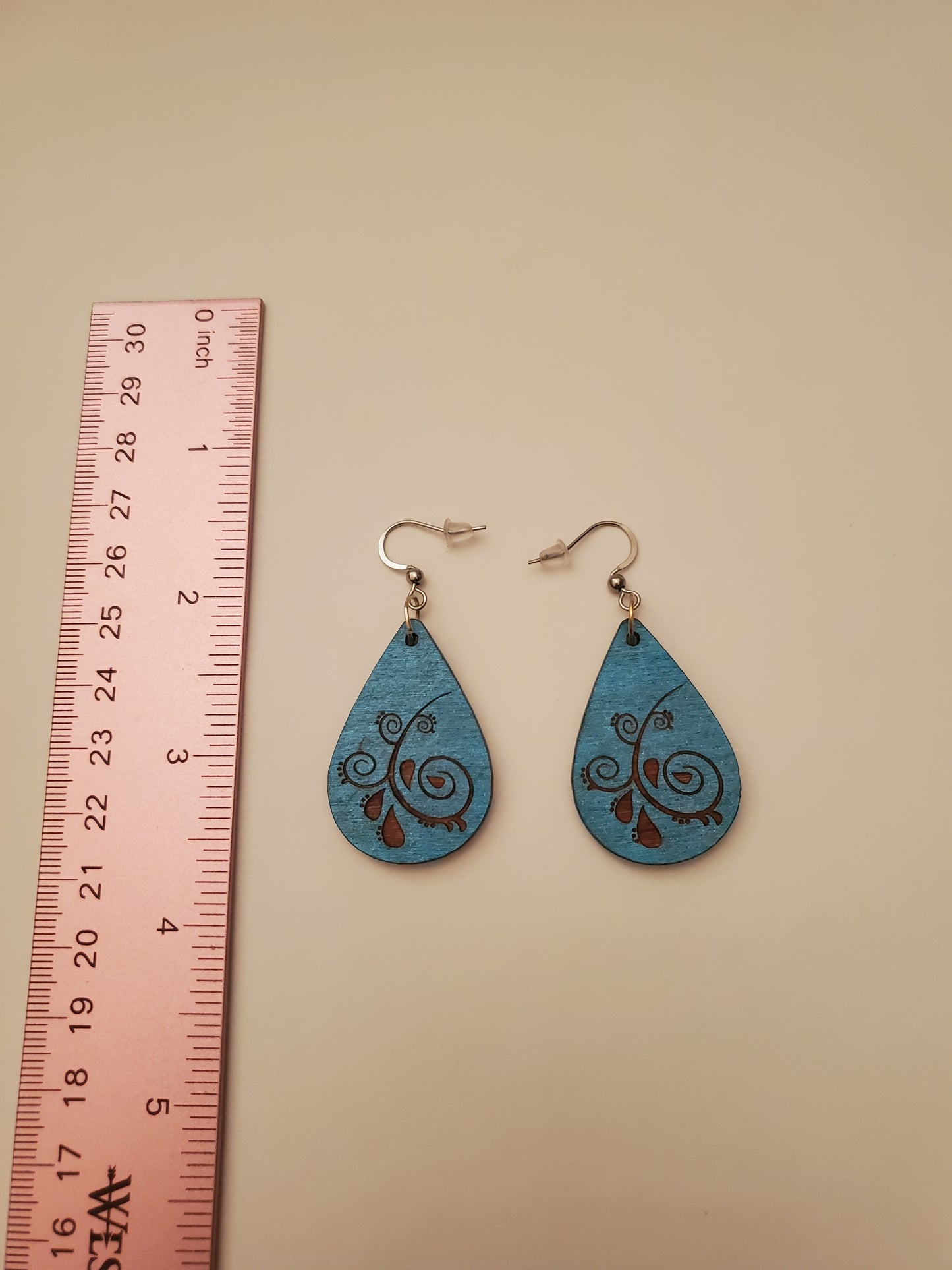 Handpainted Wood Earrings