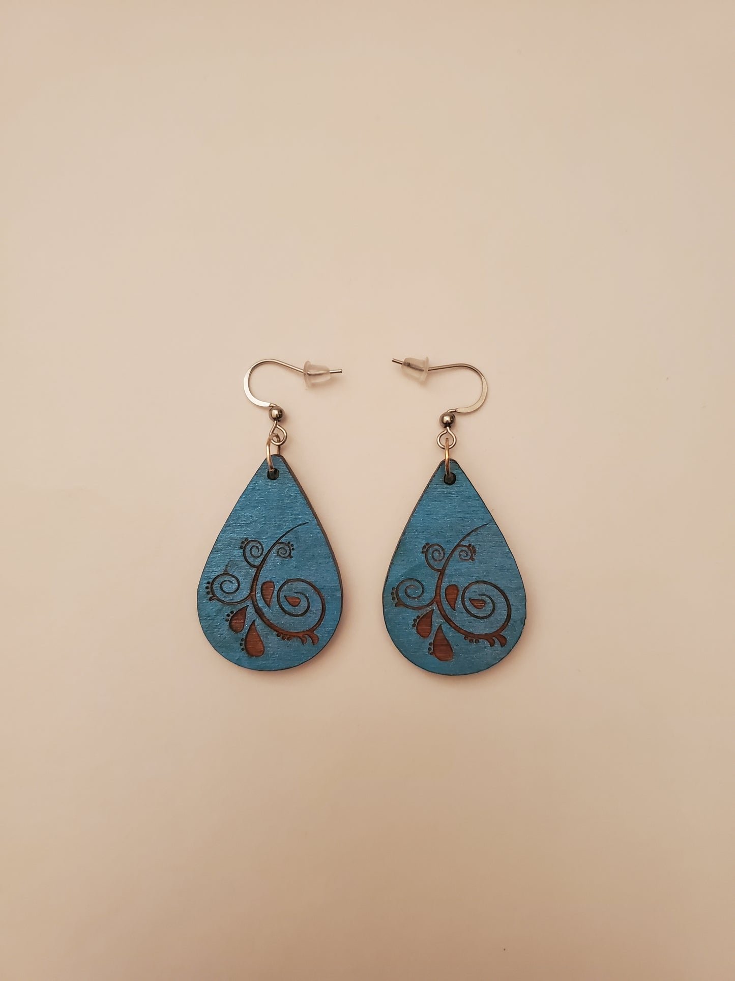 Handpainted Wood Earrings