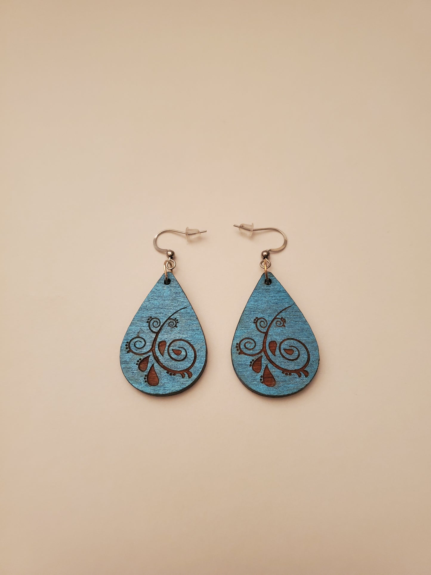 Handpainted Wood Earrings