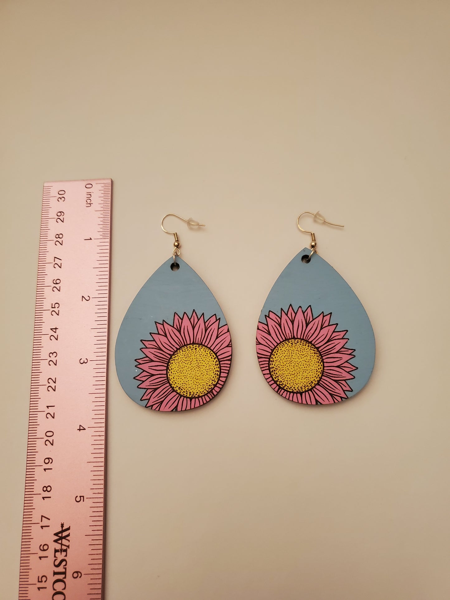 Handpainted Wood Earrings