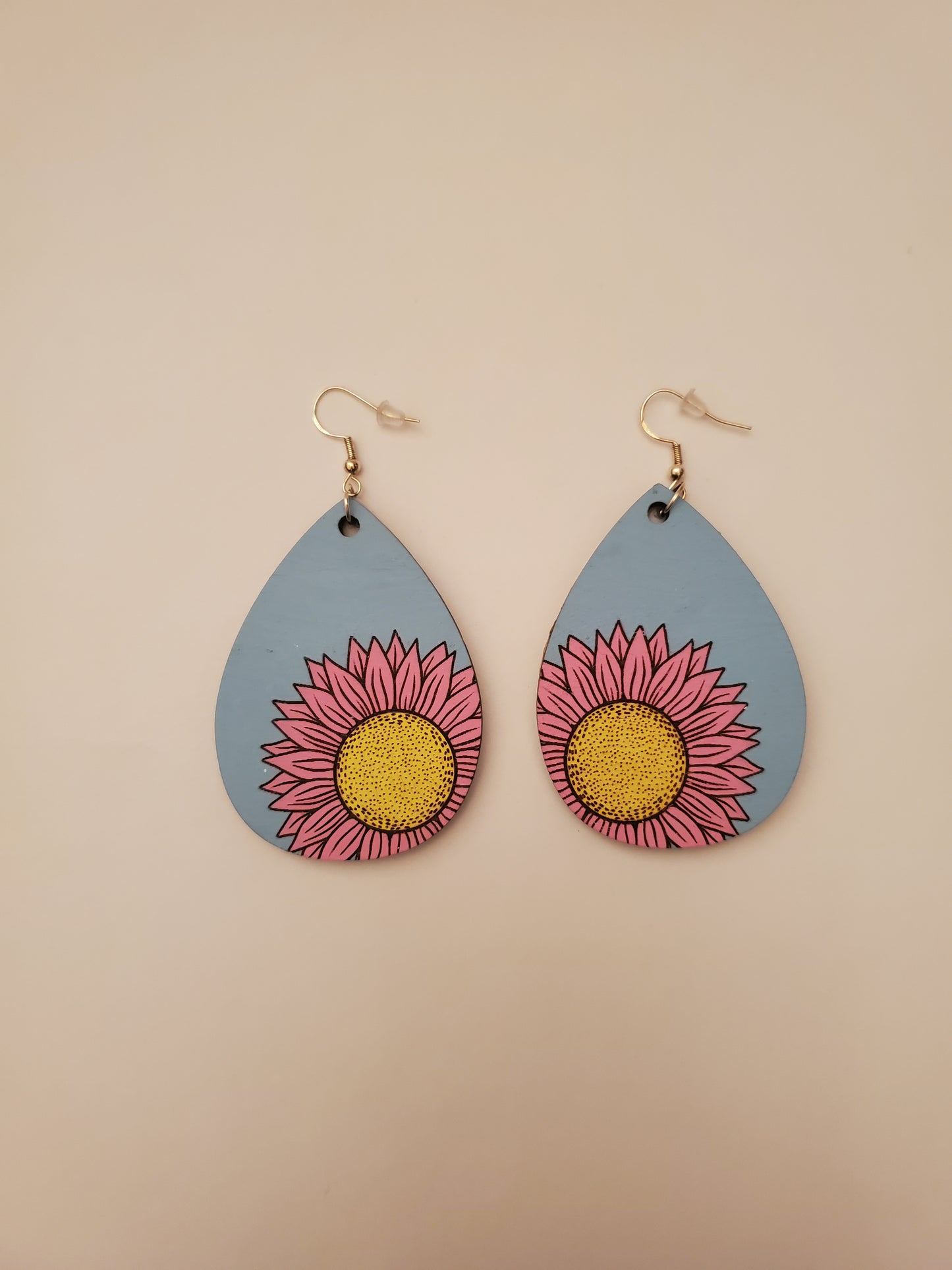 Handpainted Wood Earrings