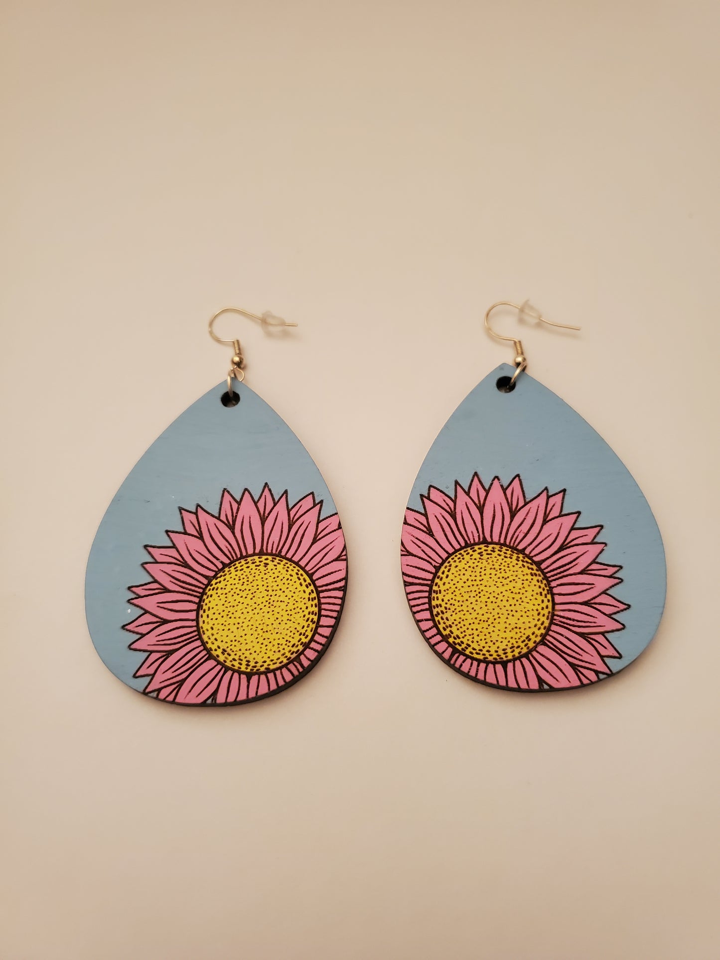 Handpainted Wood Earrings