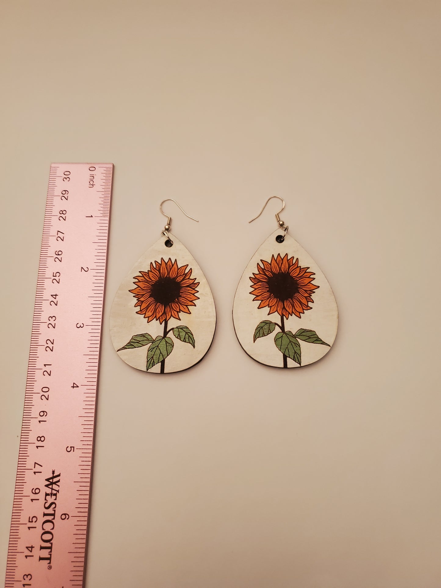 Handpainted Wood Earrings