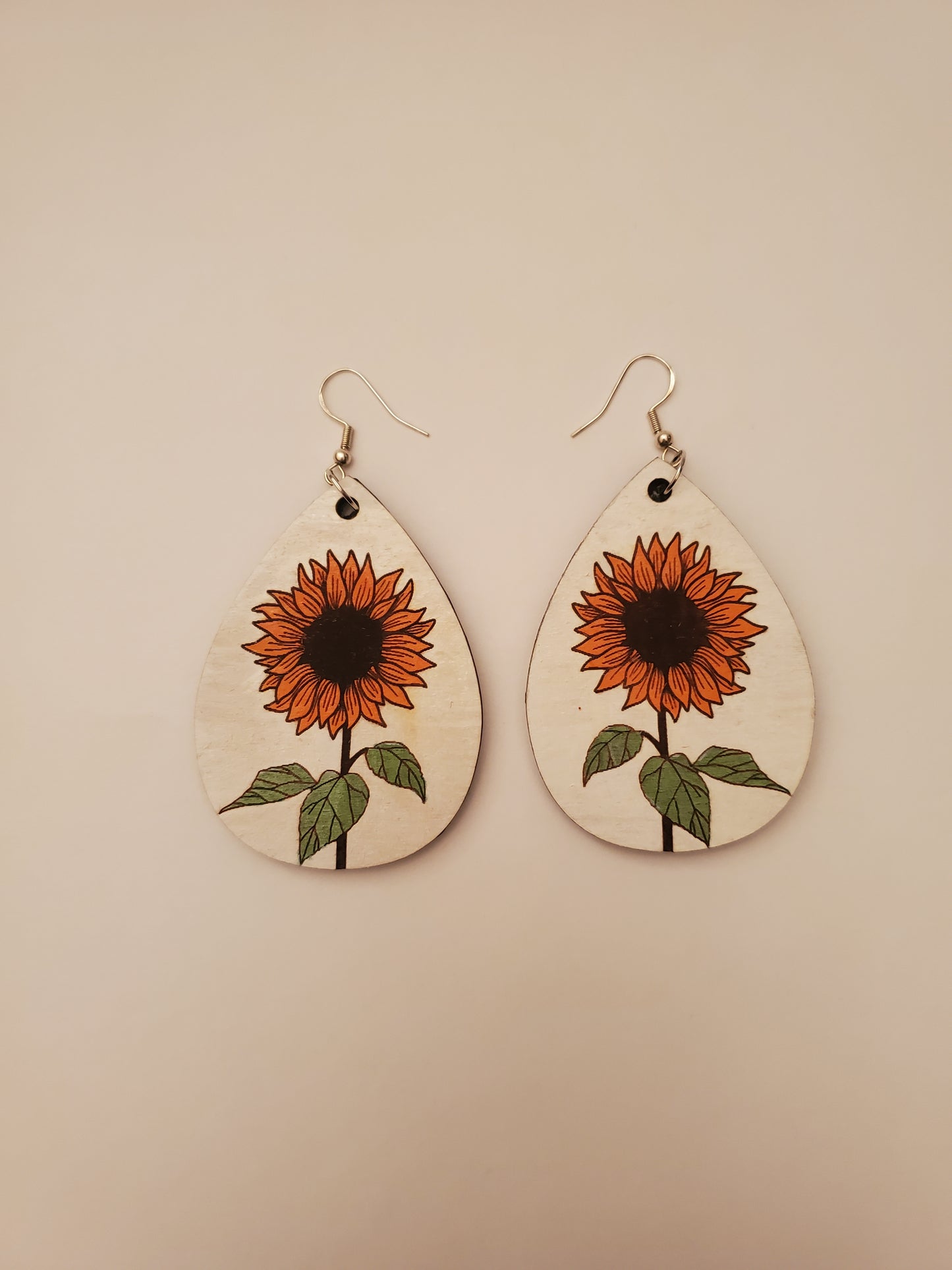 Handpainted Wood Earrings