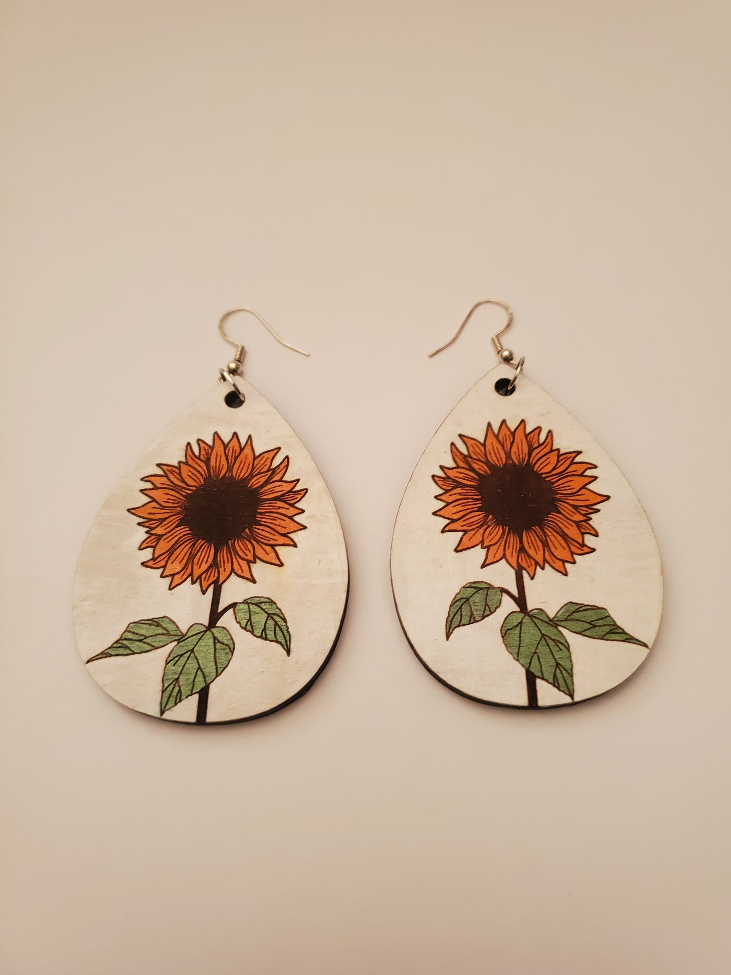 Handpainted Wood Earrings