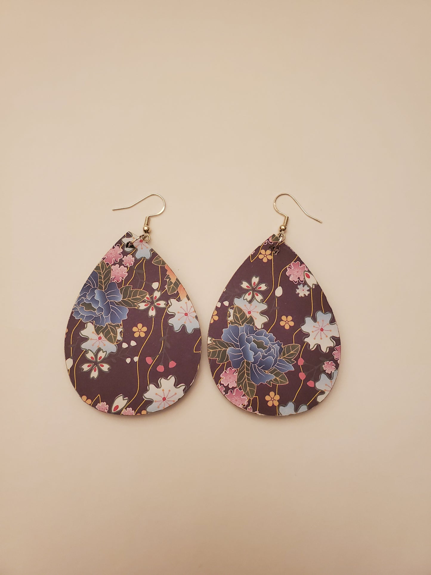 Handpainted Wood Earrings