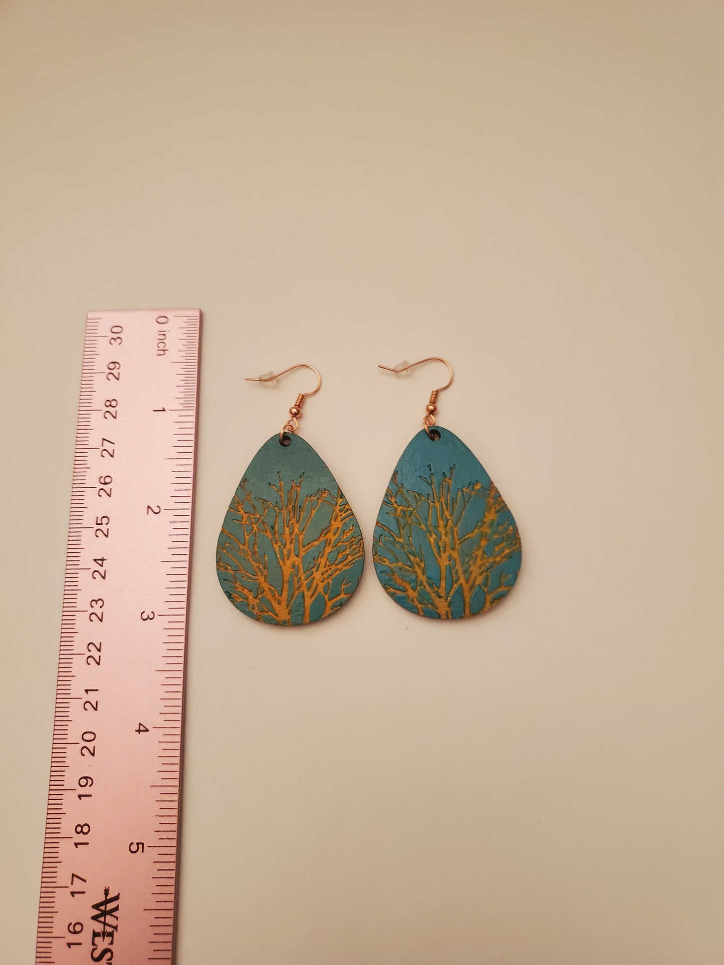 Handpainted Wood Earrings