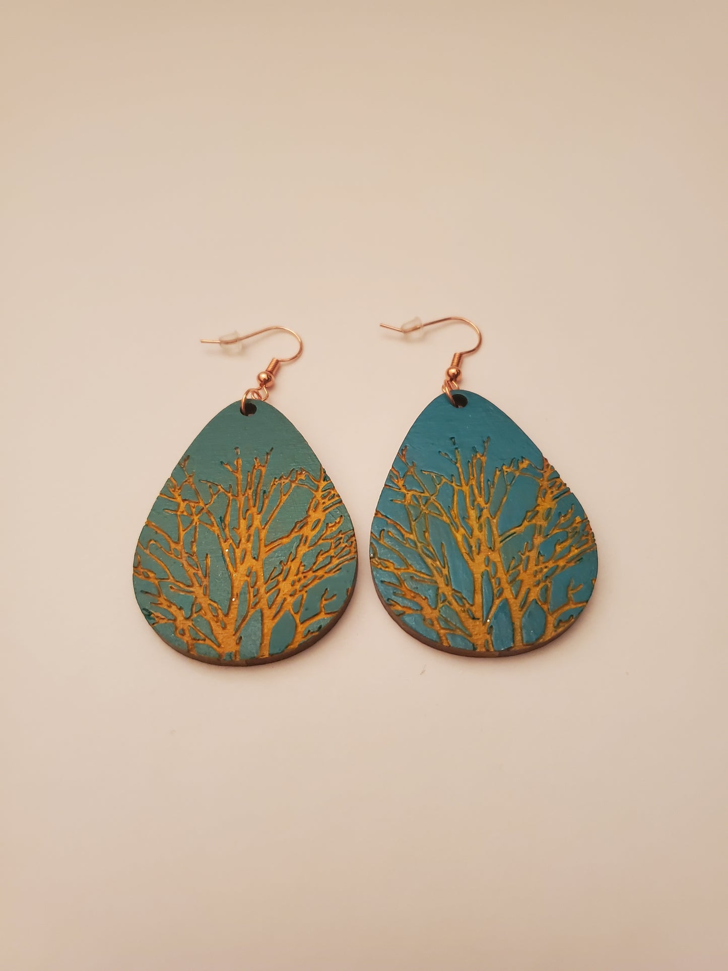 Handpainted Wood Earrings