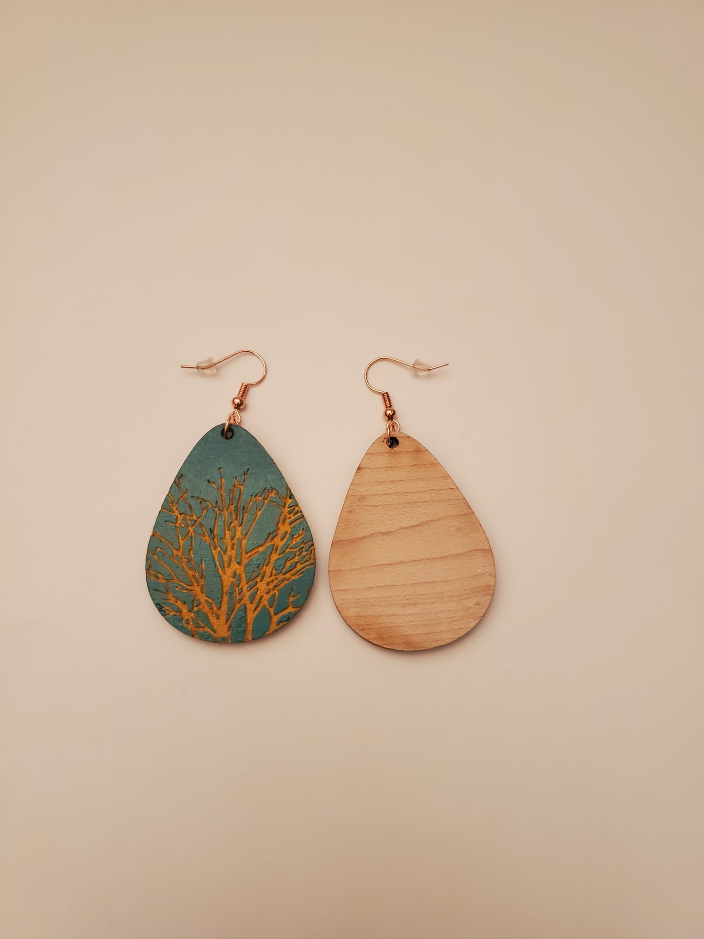 Handpainted Wood Earrings