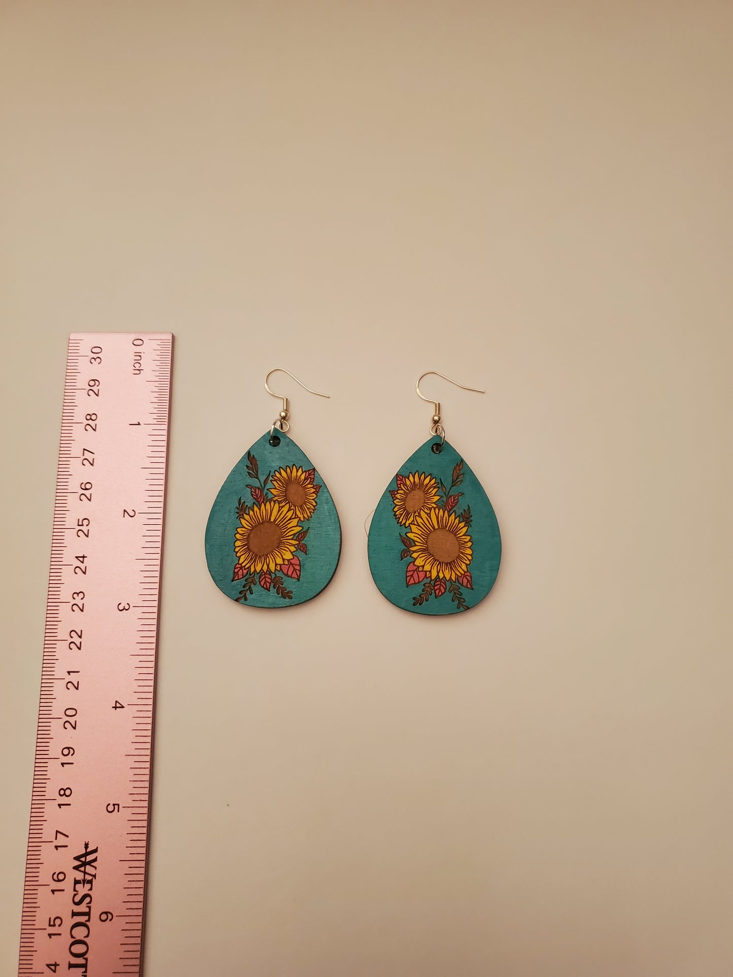 Handpainted Wood Earrings