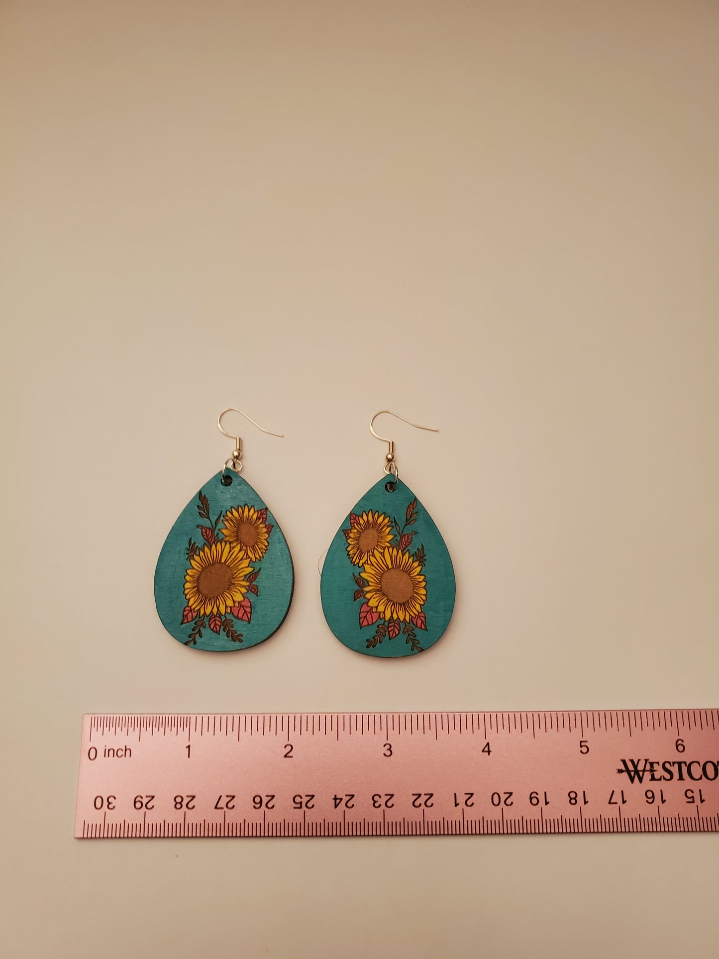 Handpainted Wood Earrings