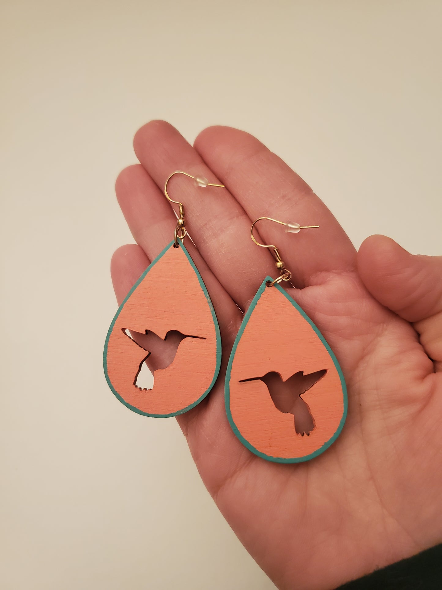 Handpainted Wood Earrings