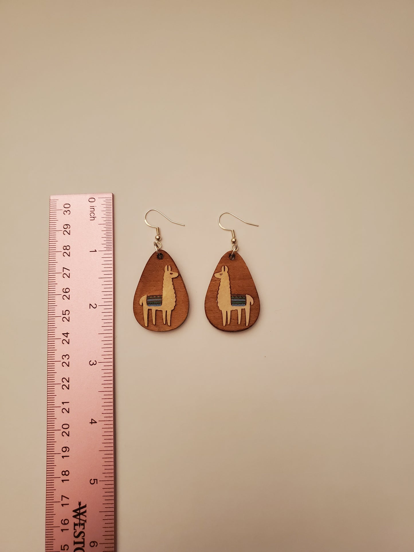 Handpainted Wood Earrings