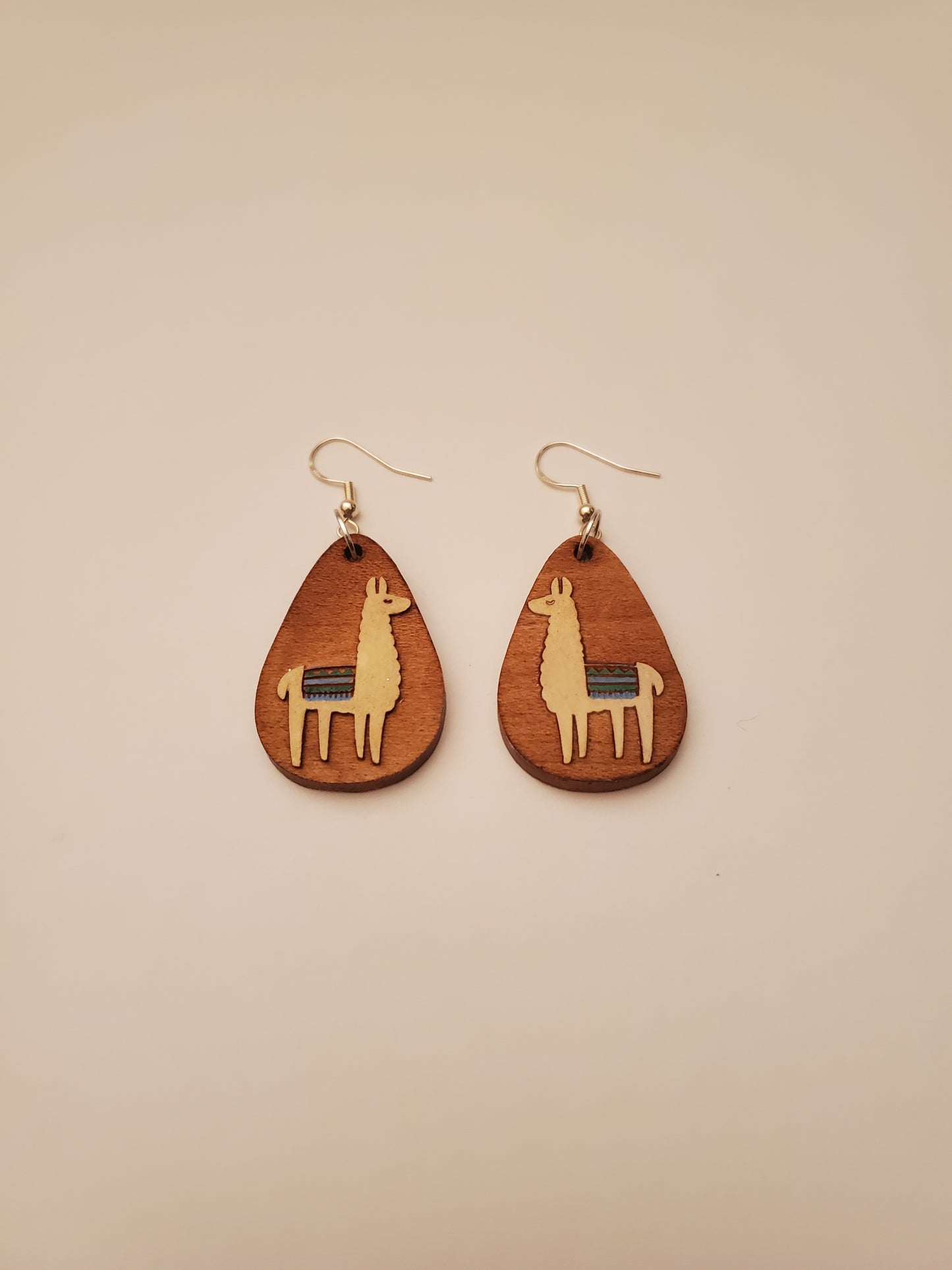 Handpainted Wood Earrings