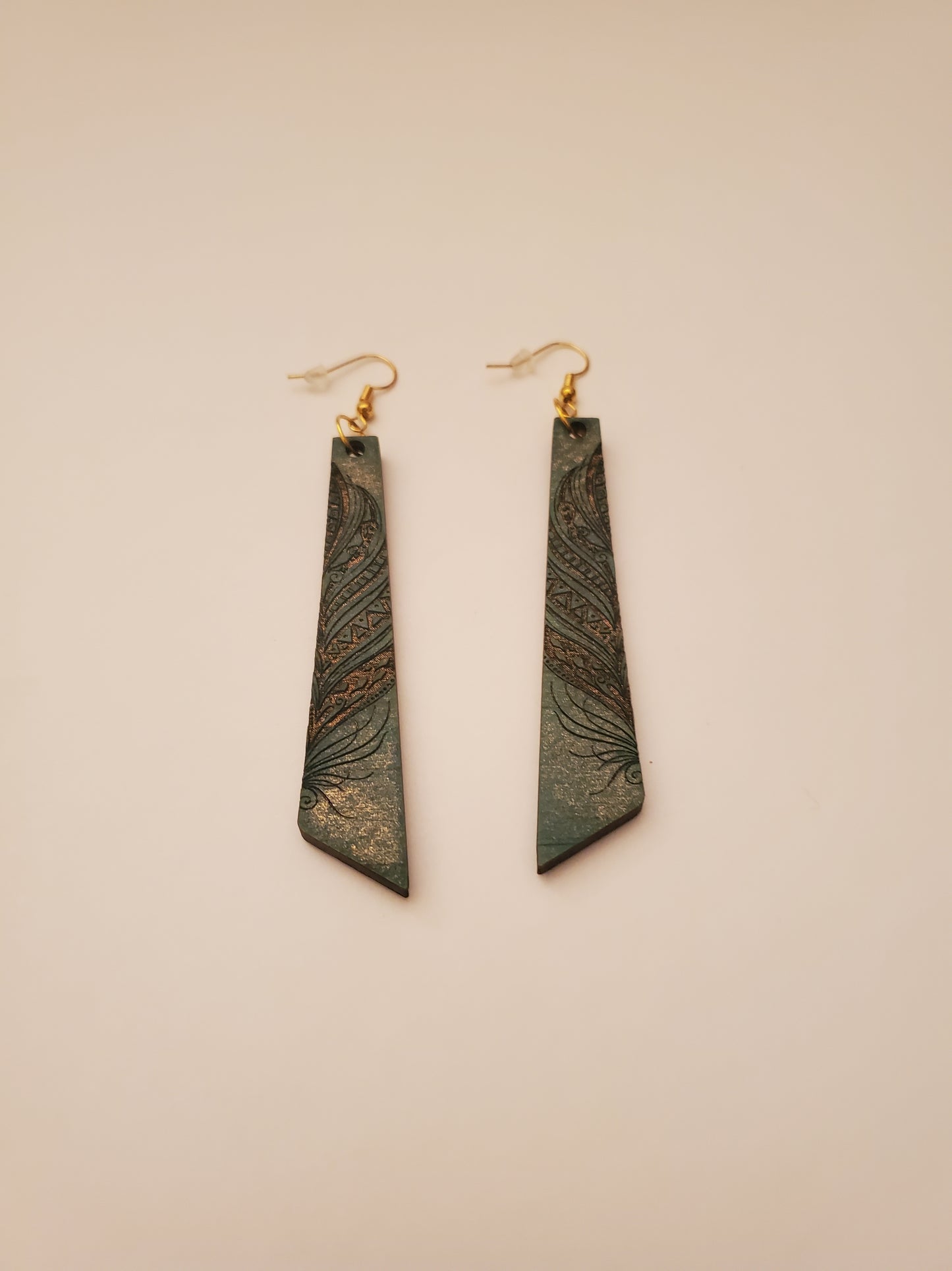 Handpainted Wood Earrings