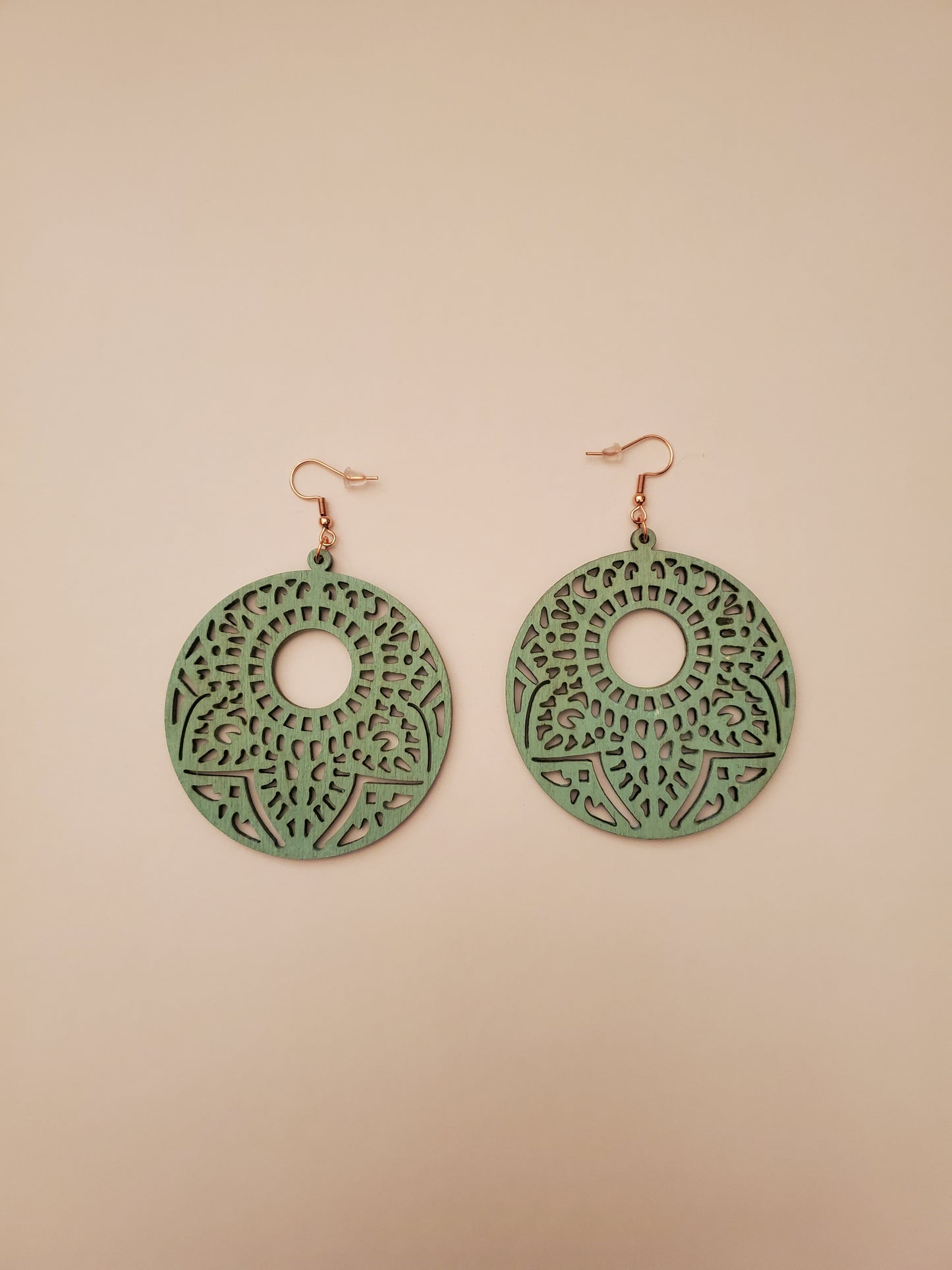 Handpainted Wood Earrings