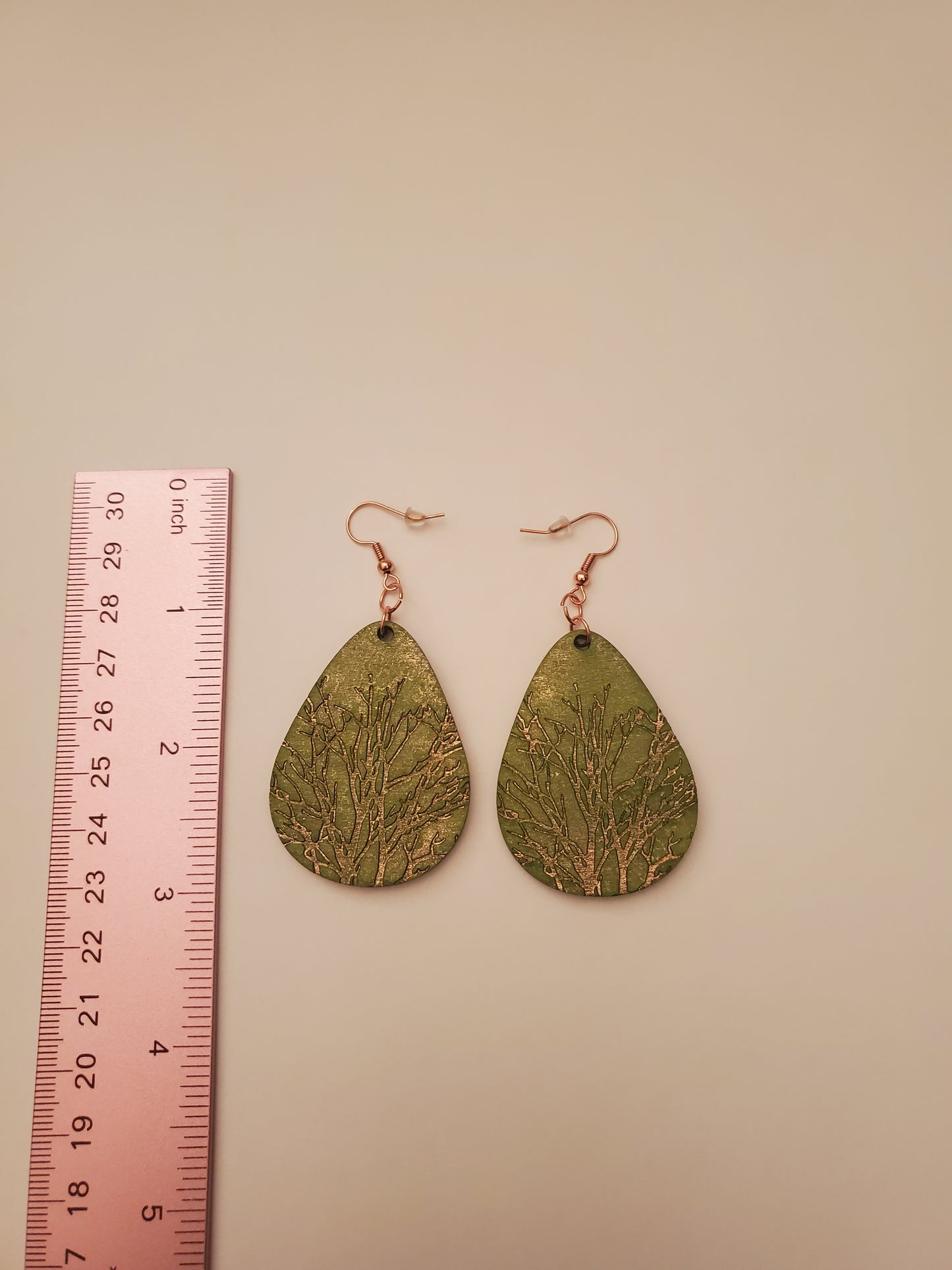 Handpainted Wood Earrings