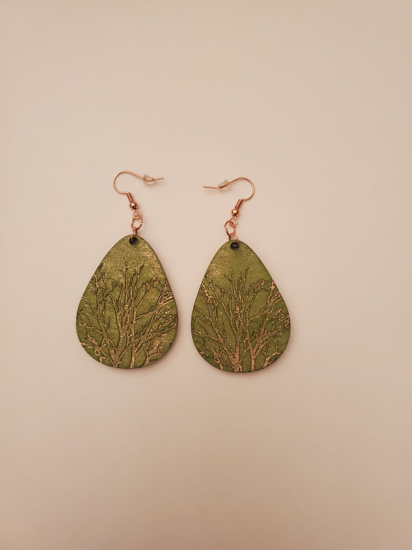 Handpainted Wood Earrings