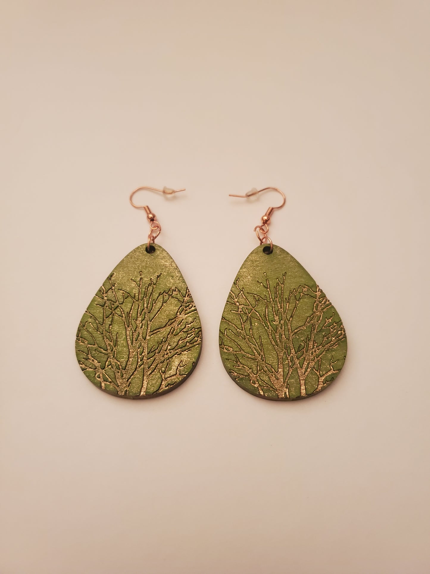 Handpainted Wood Earrings