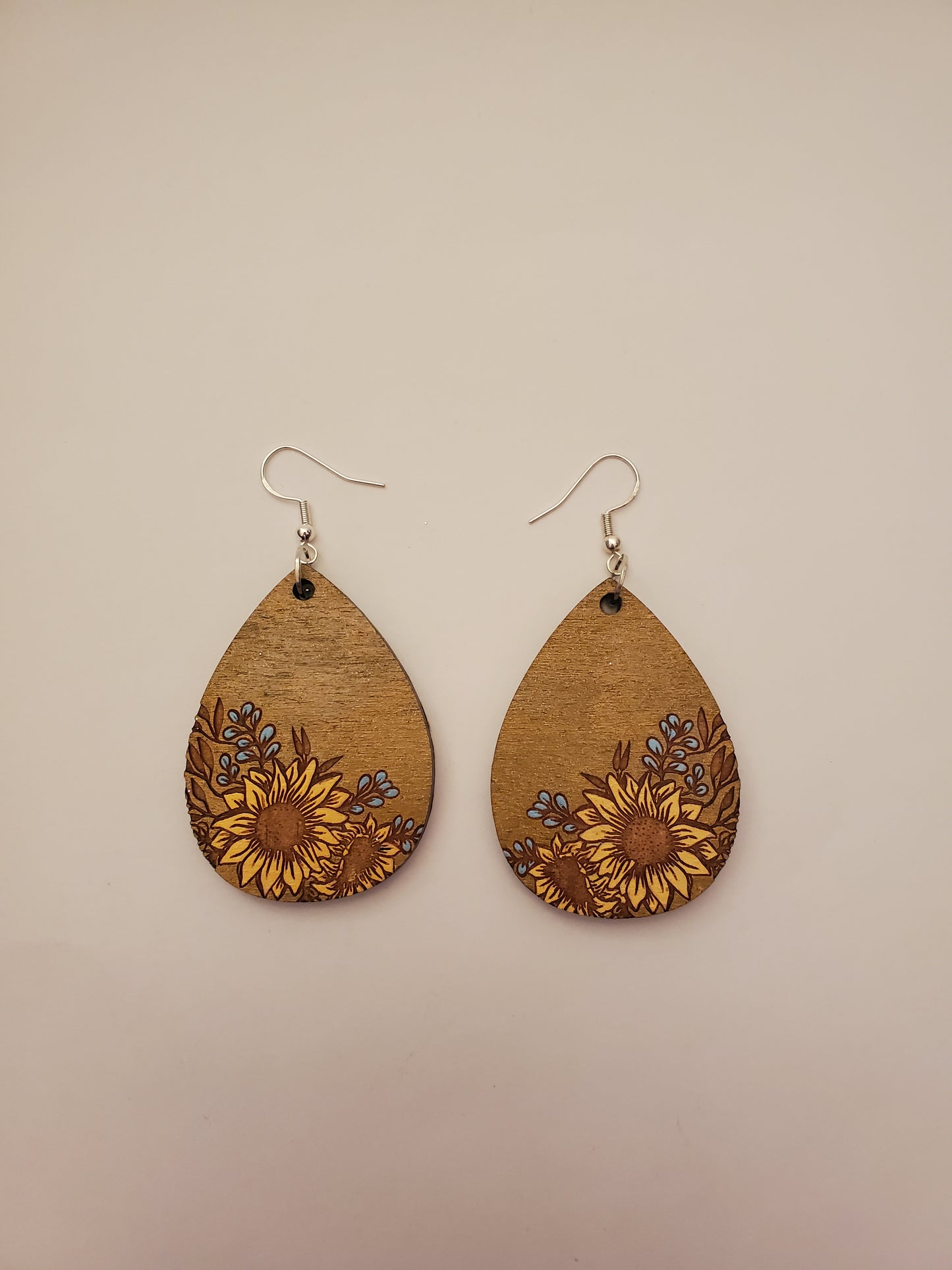 Handpainted Wood Earrings