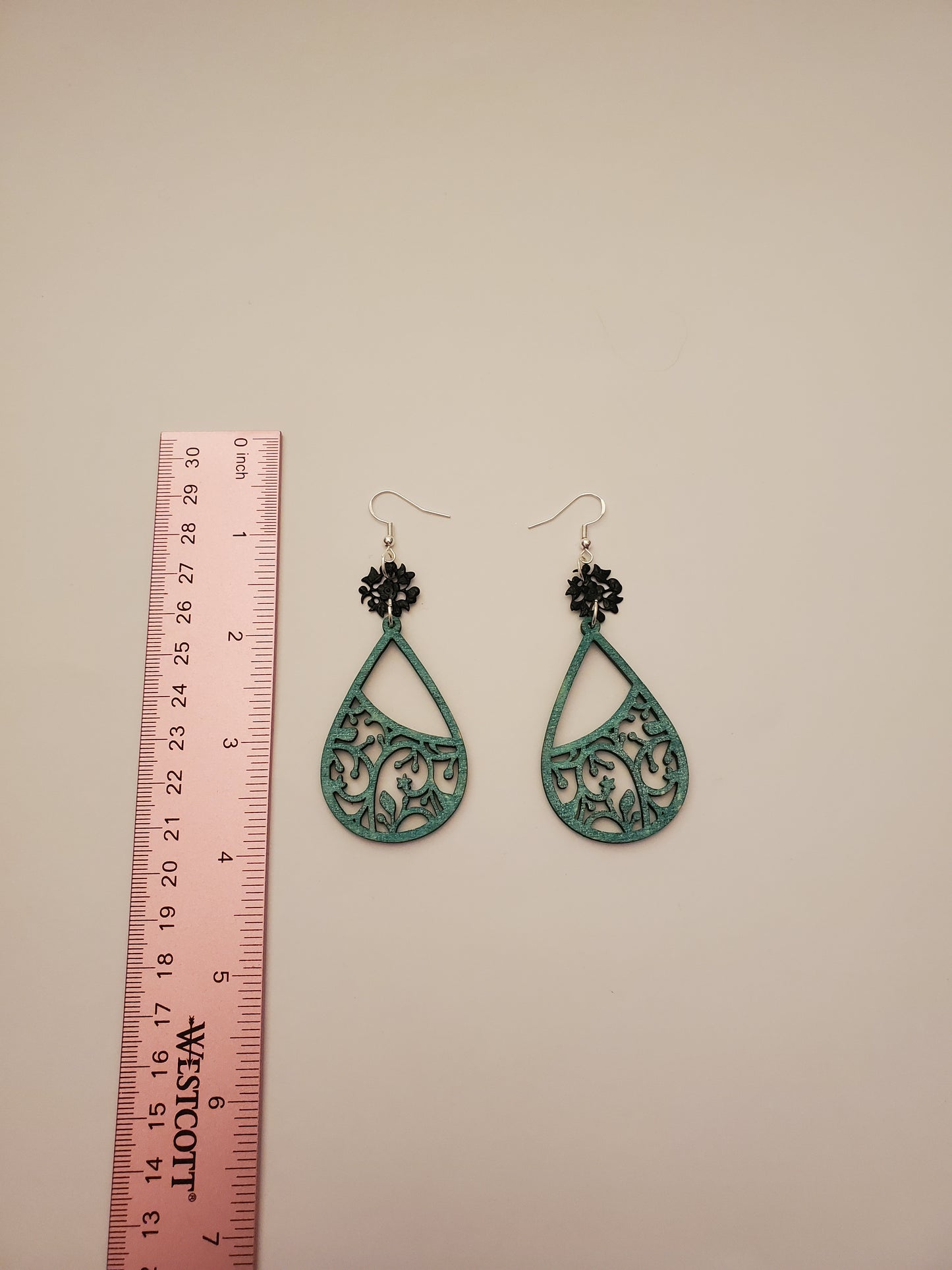 Handpainted Wood Earrings