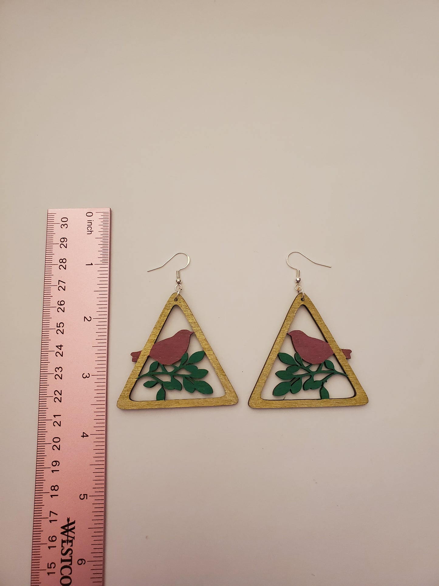 Handpainted Wood Earrings