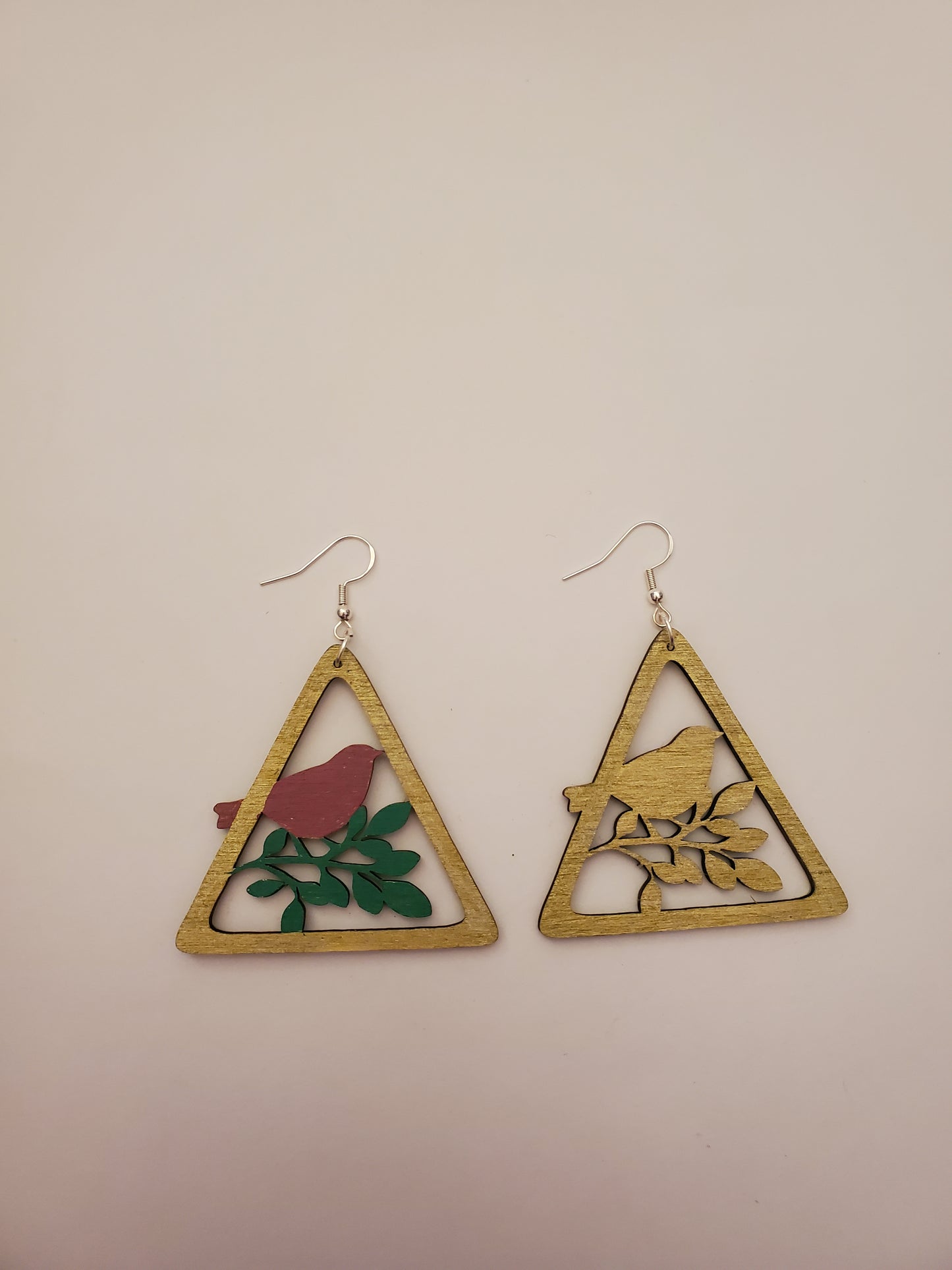 Handpainted Wood Earrings