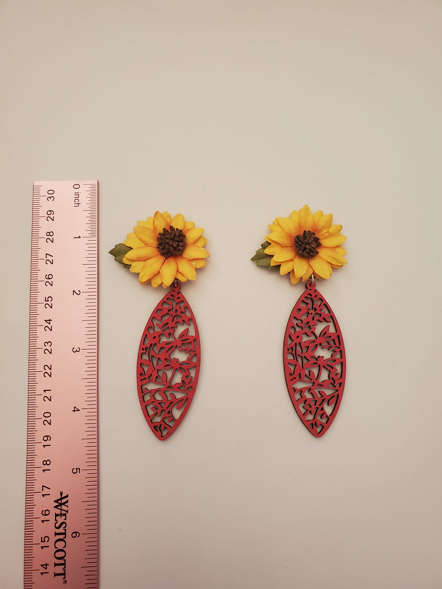 Floral Handpainted Stud Earrings