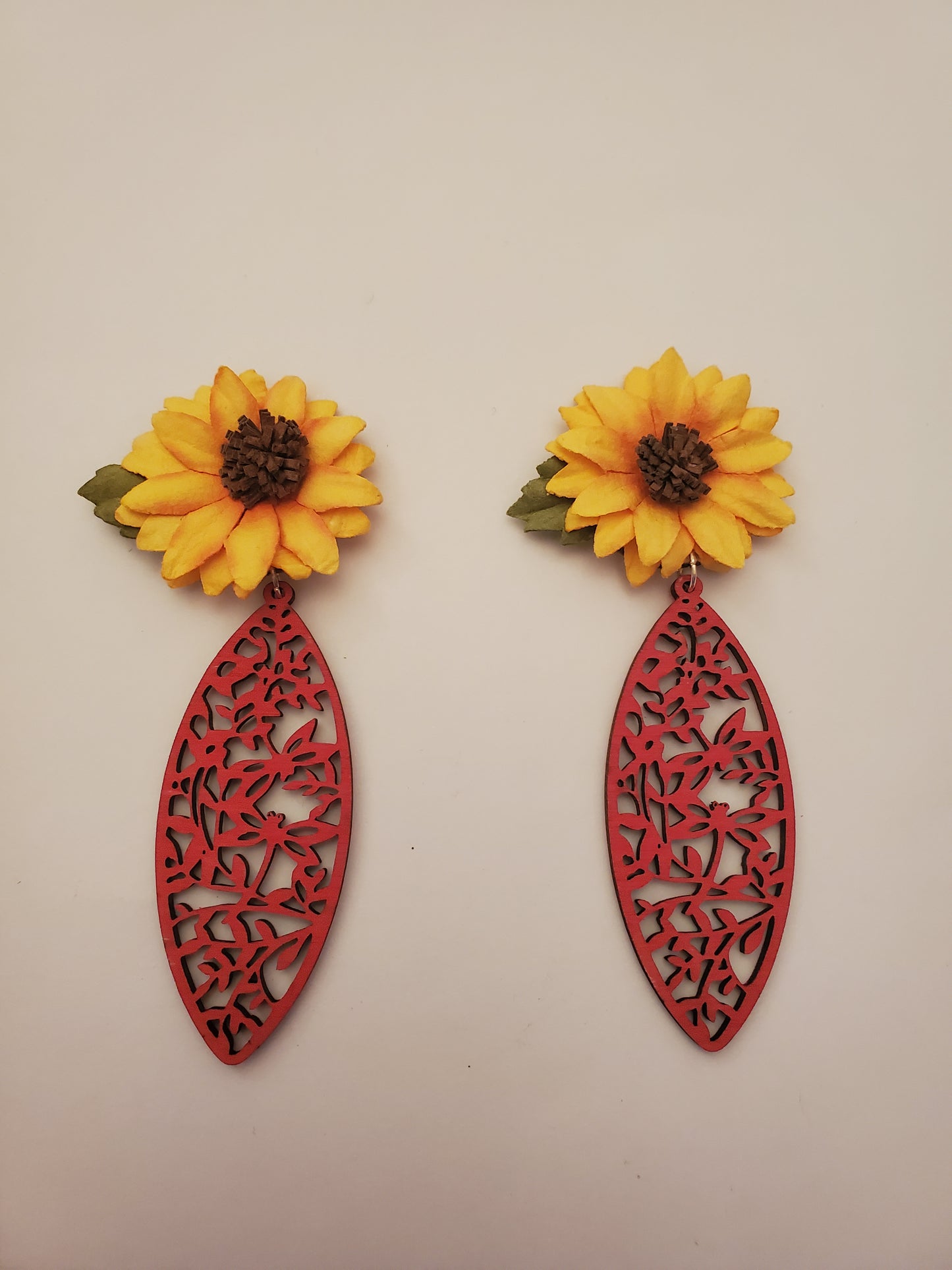 Floral Handpainted Stud Earrings