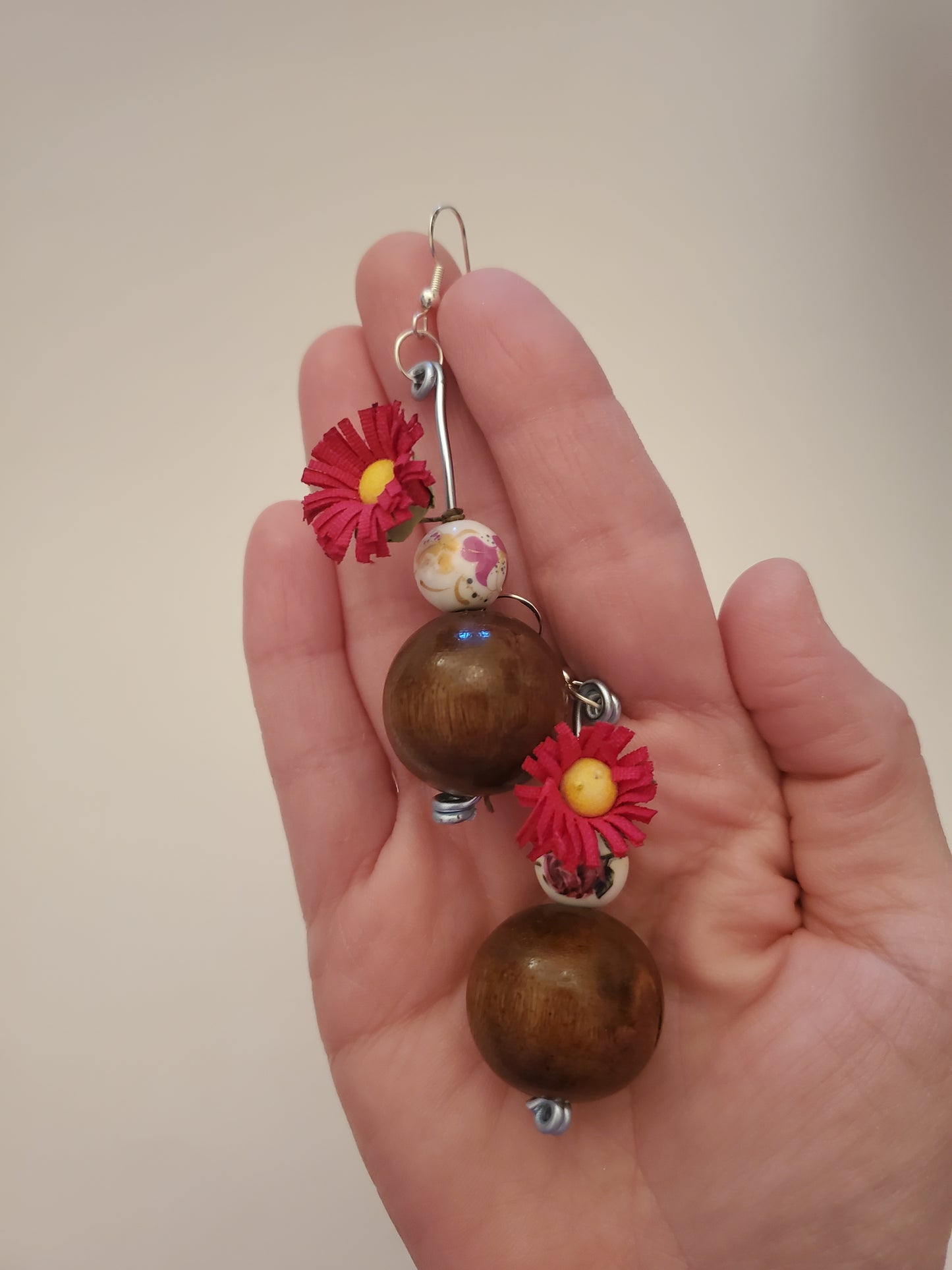 Beaded Floral Earrings