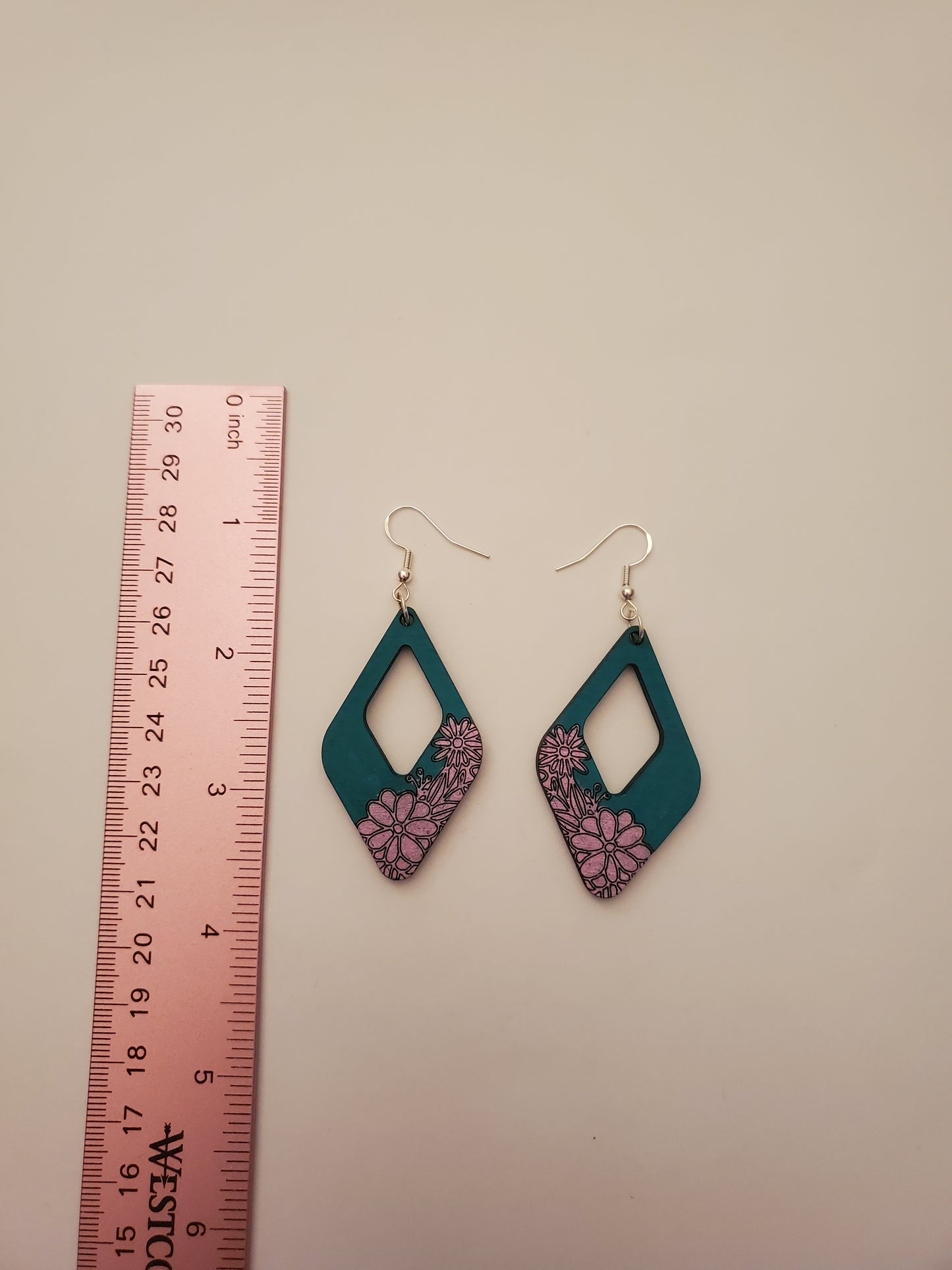 Handpainted Wood Earrings