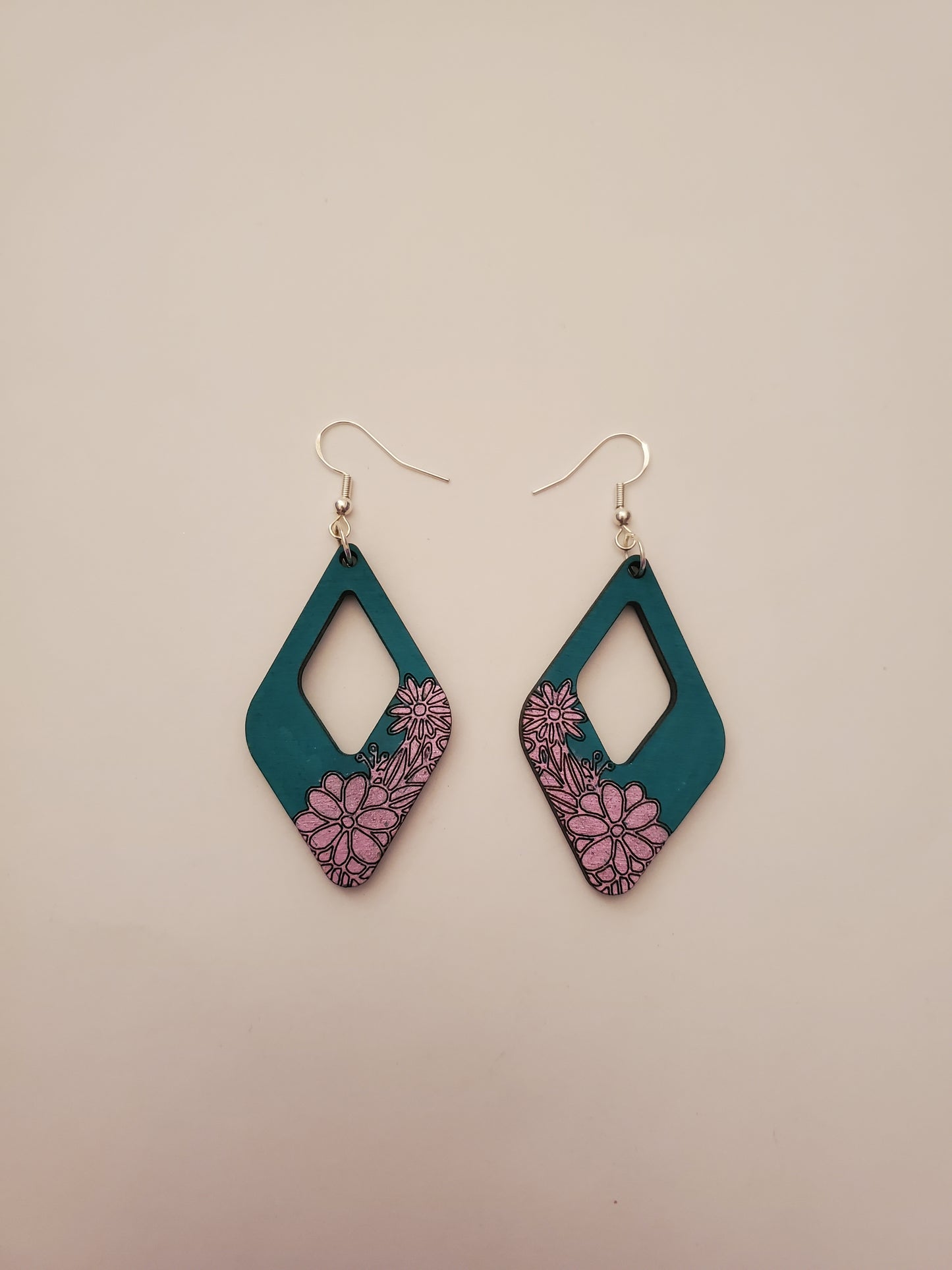 Handpainted Wood Earrings