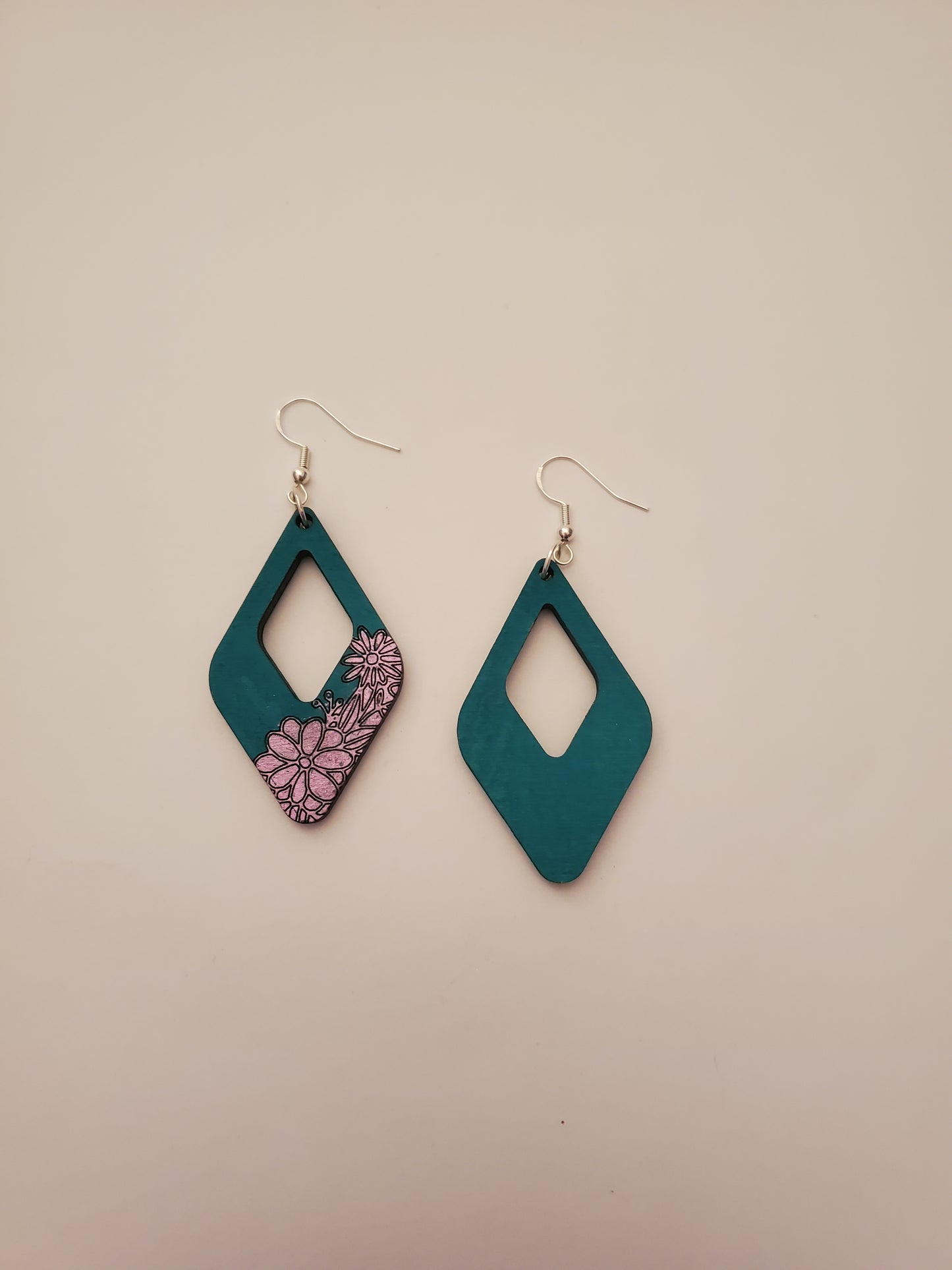 Handpainted Wood Earrings