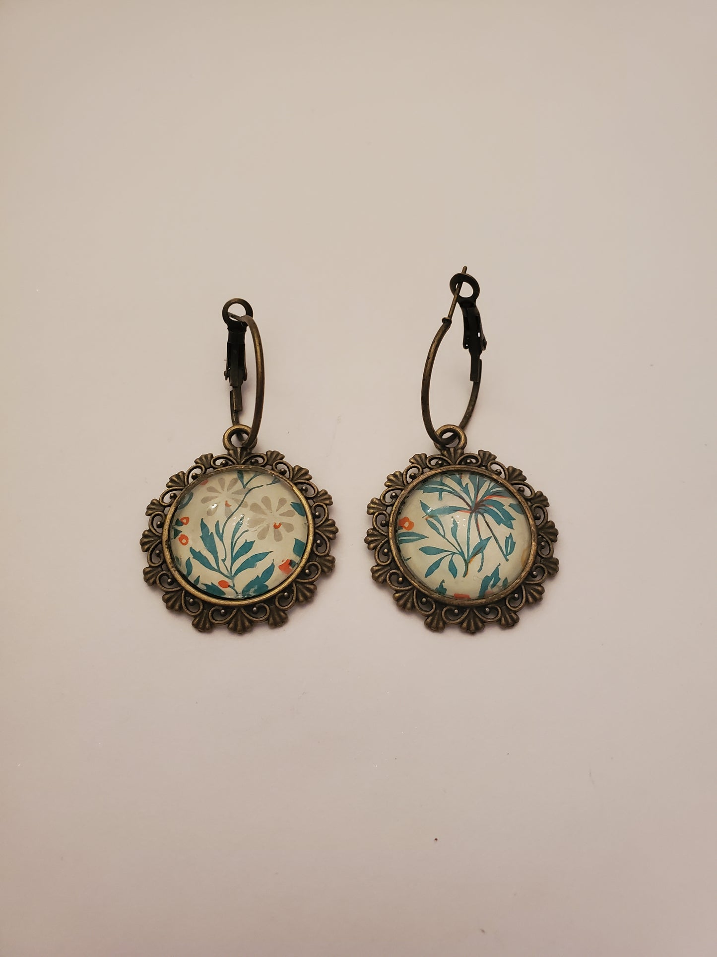 Glass Cabachon Earrings