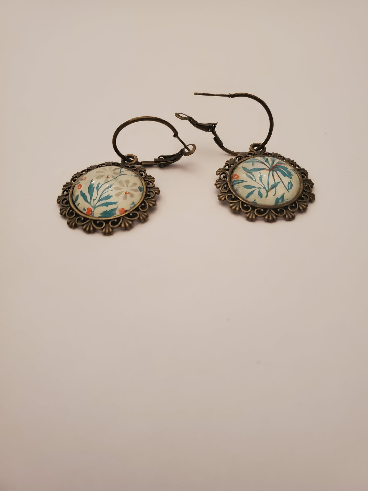 Glass Cabachon Earrings